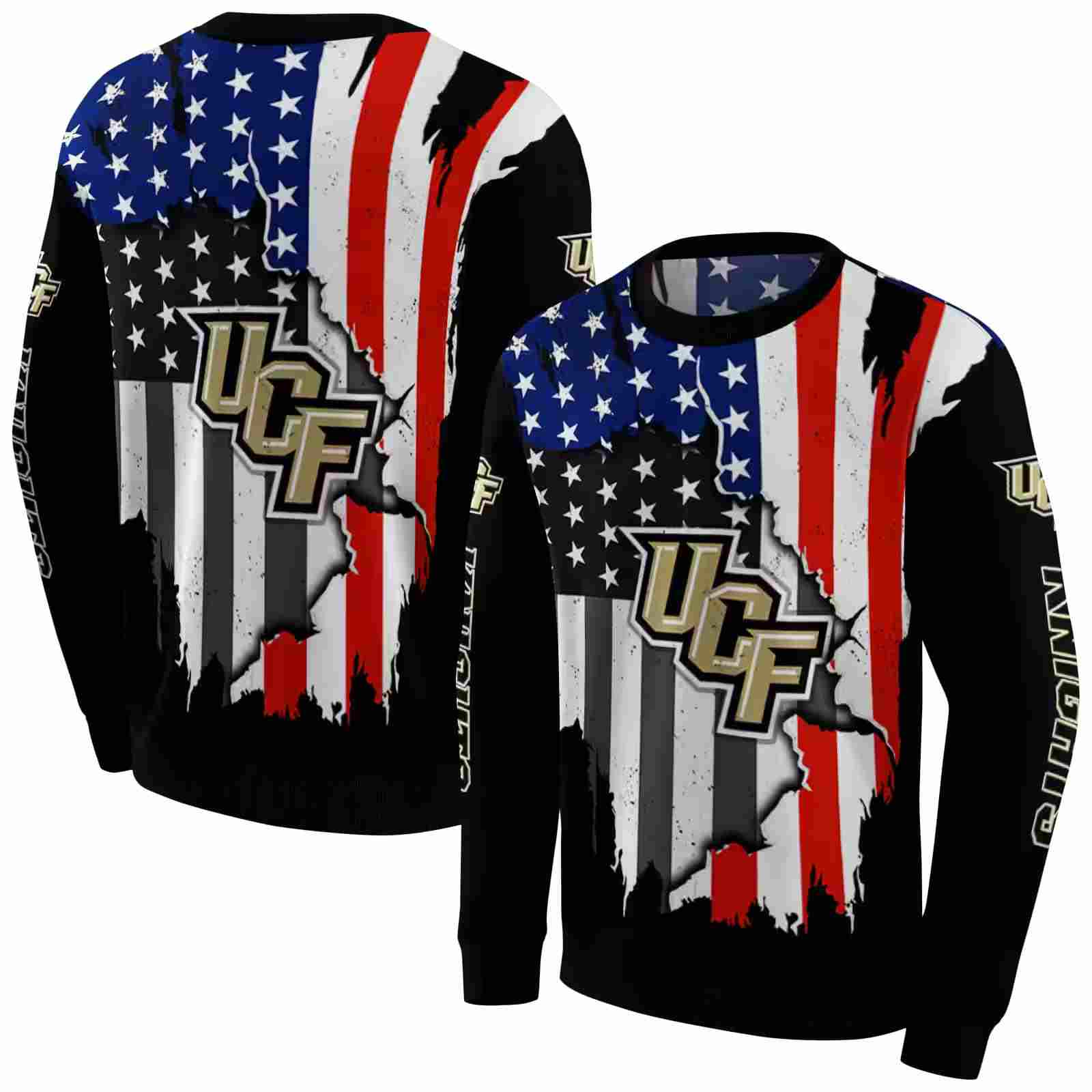 ucf knights american pride black hoodie premium grade