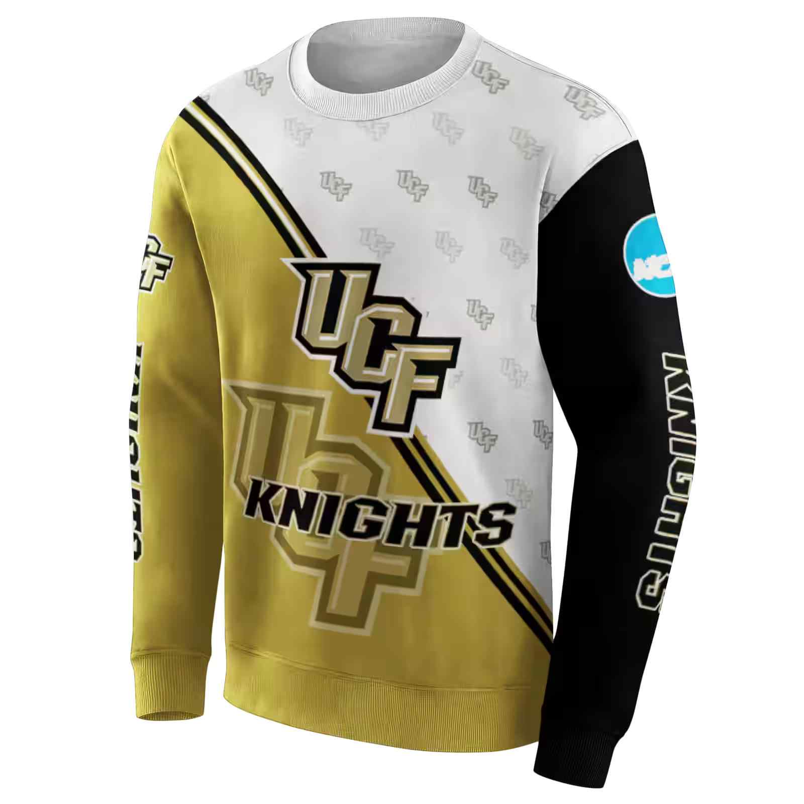 ucf knights diagonal stripe gold white hoodie new arrival