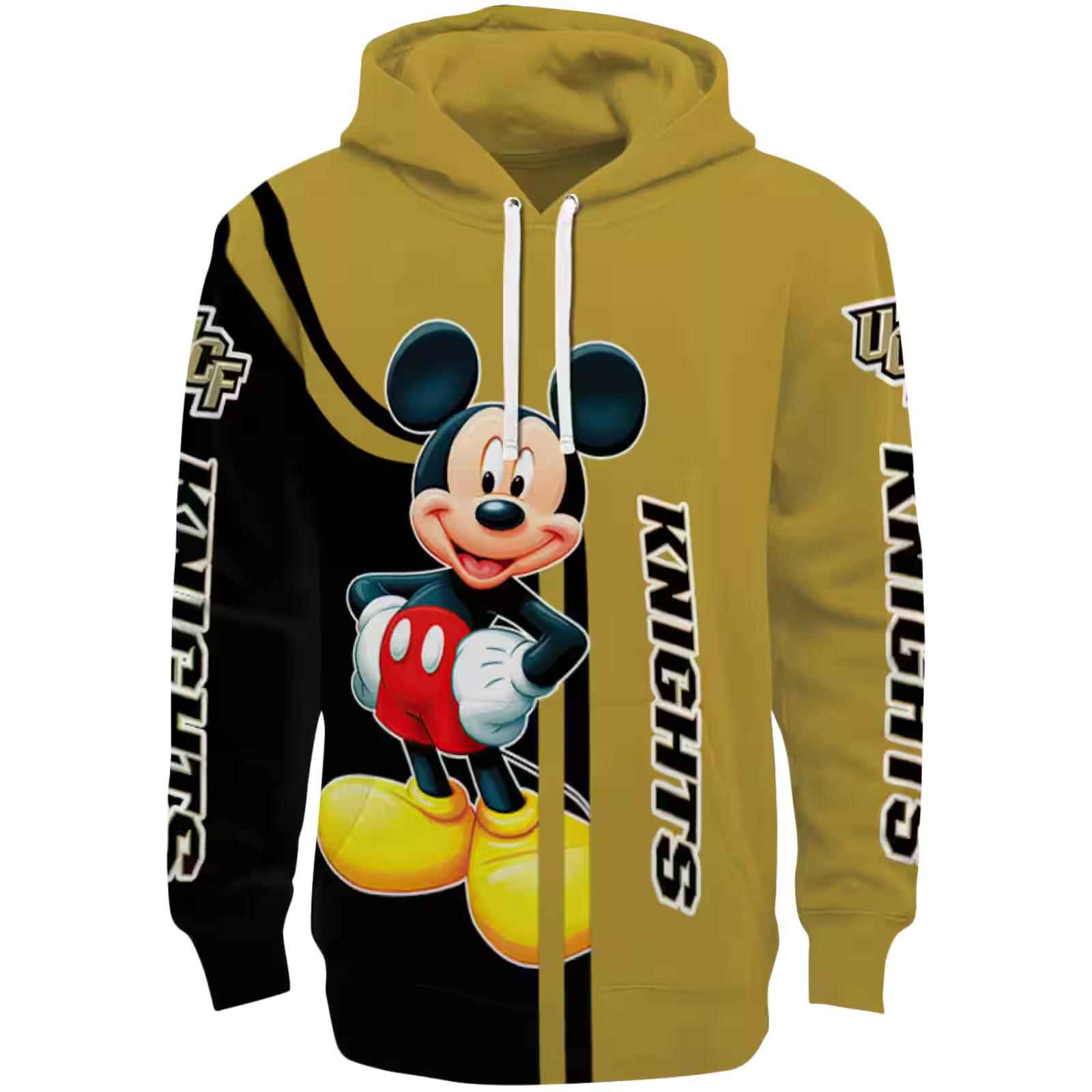 UCF Knights Mickey Mouse Gold Black Hoodie