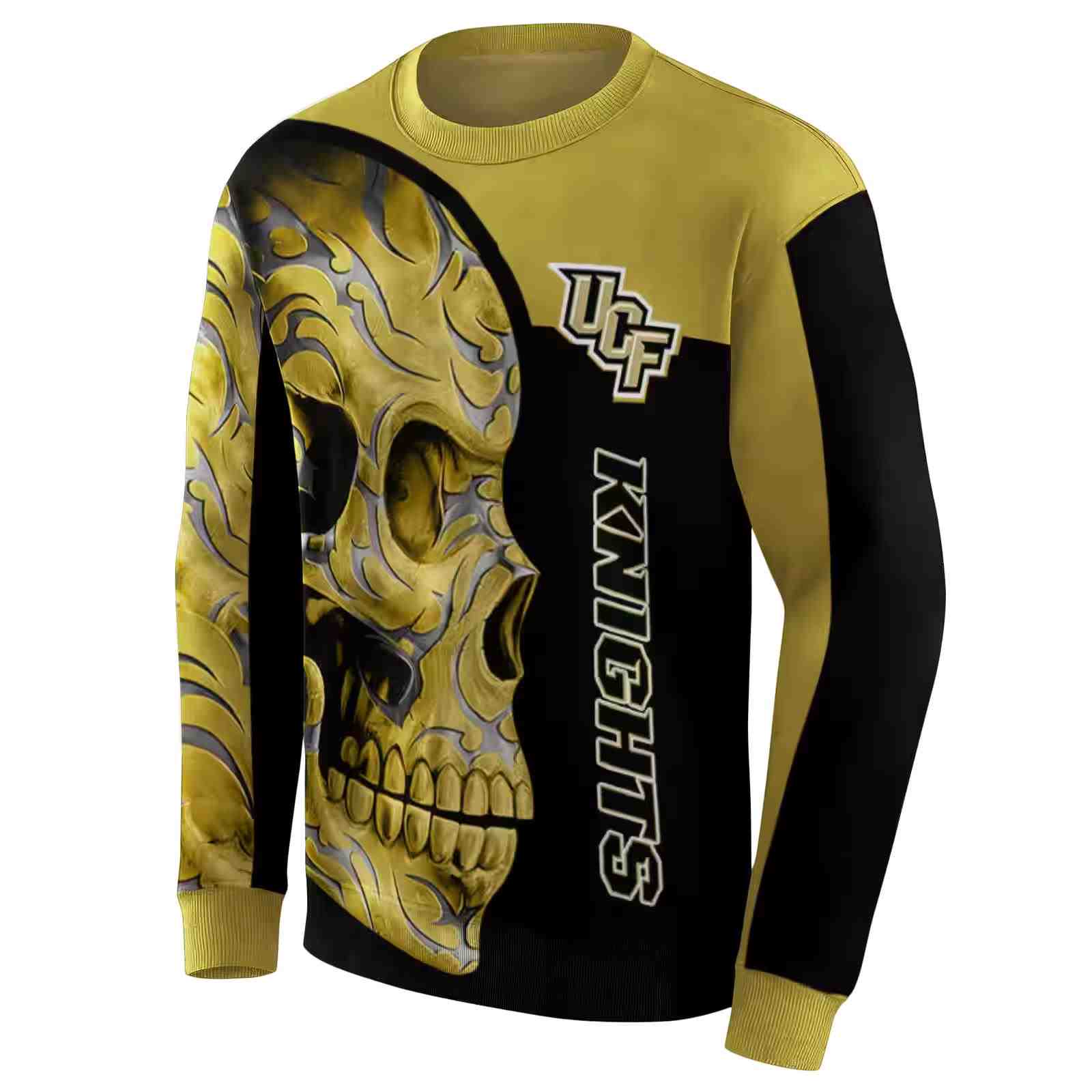 ucf knights skull motif gold black hoodie new arrival