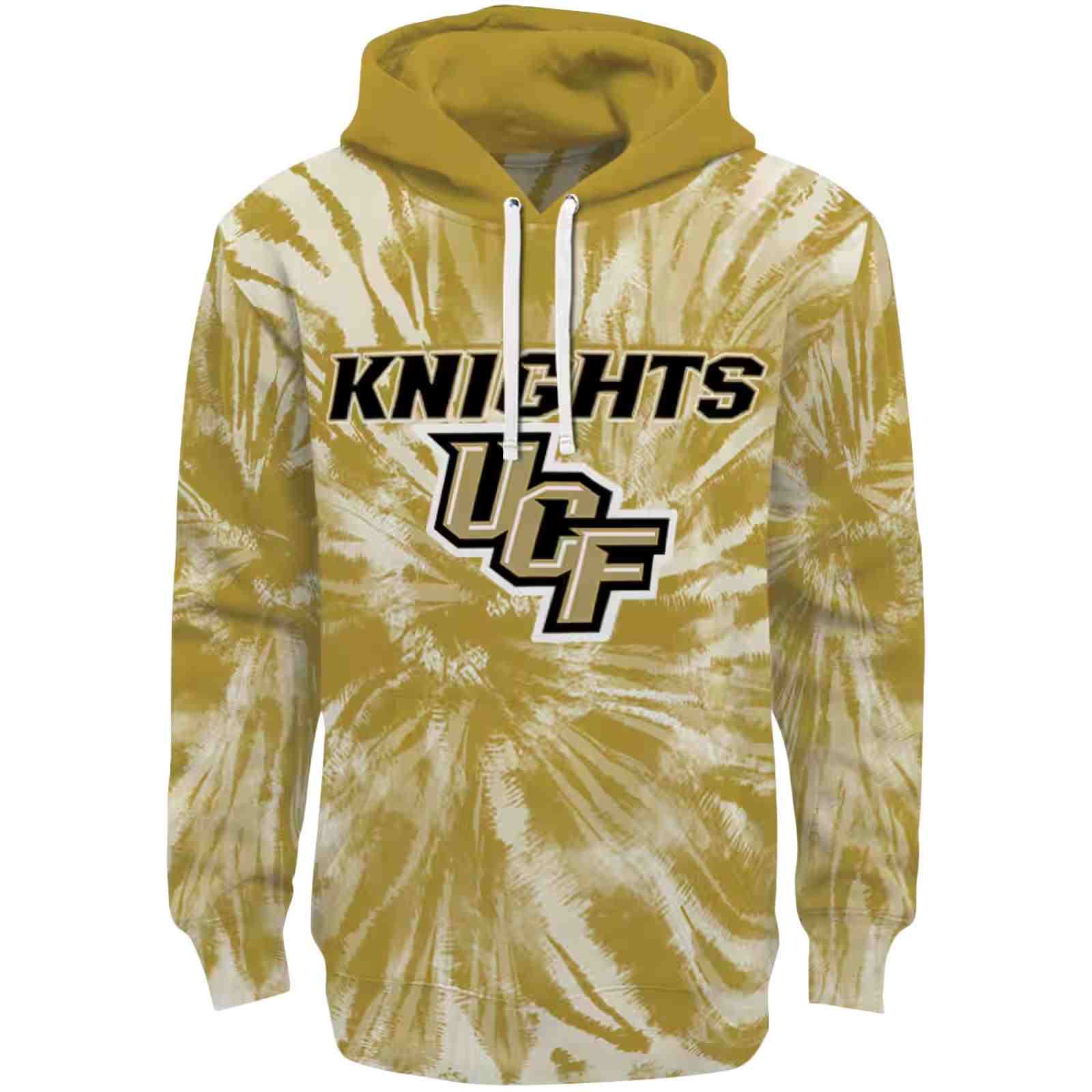 UCF Knights Tie Dye Pattern Gold Hoodie