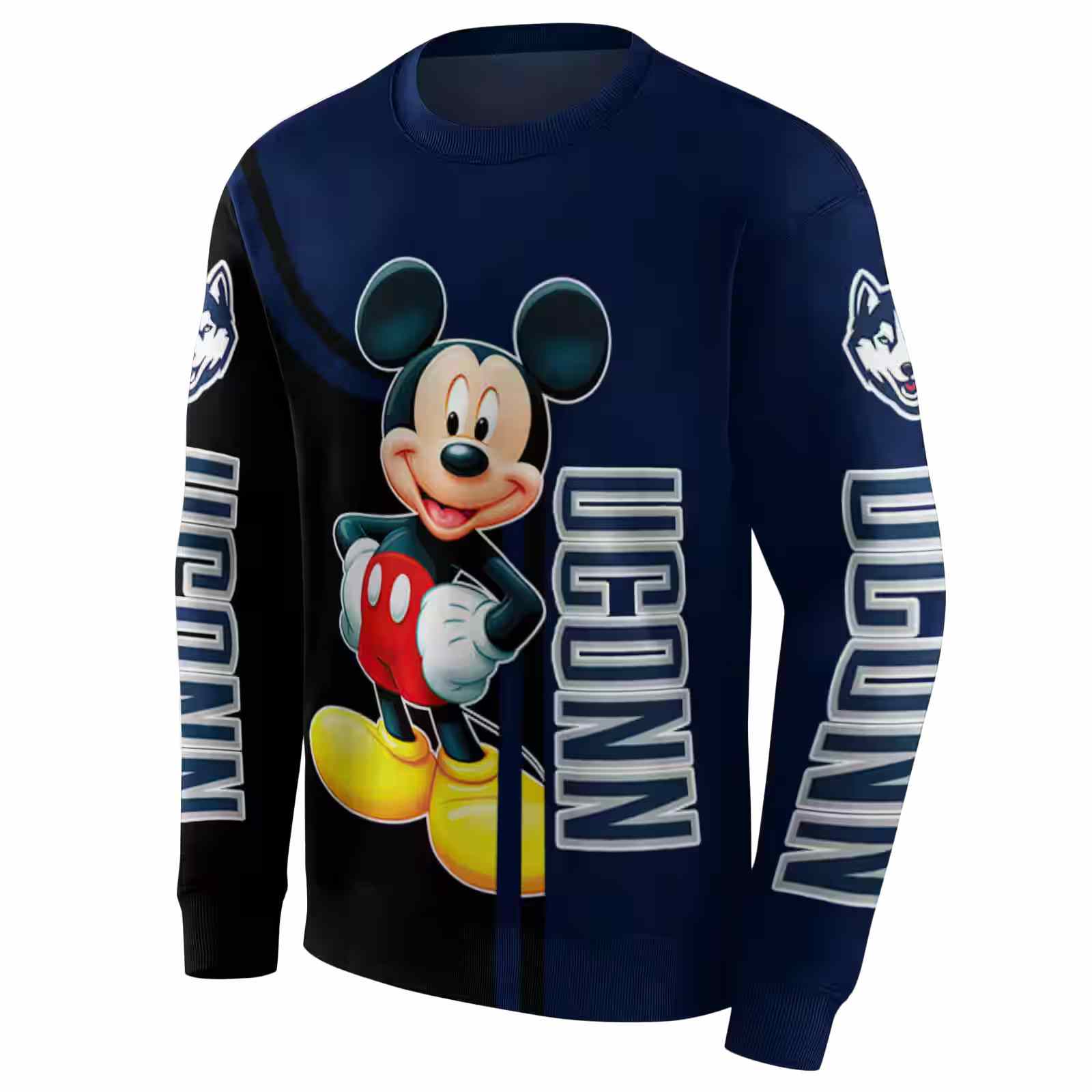 uconn huskies mickey mouse blue black hoodie new arrival