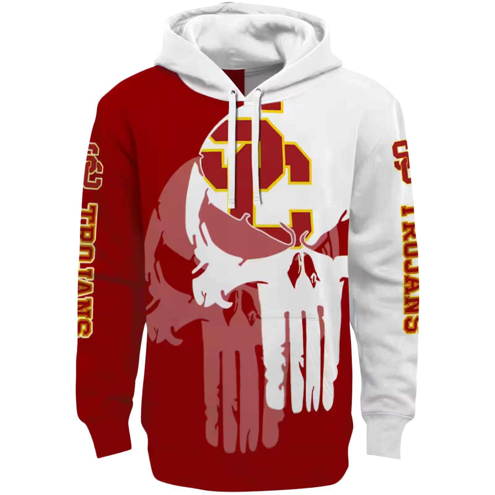 USC Trojans Graphic Punisher Red White Hoodie