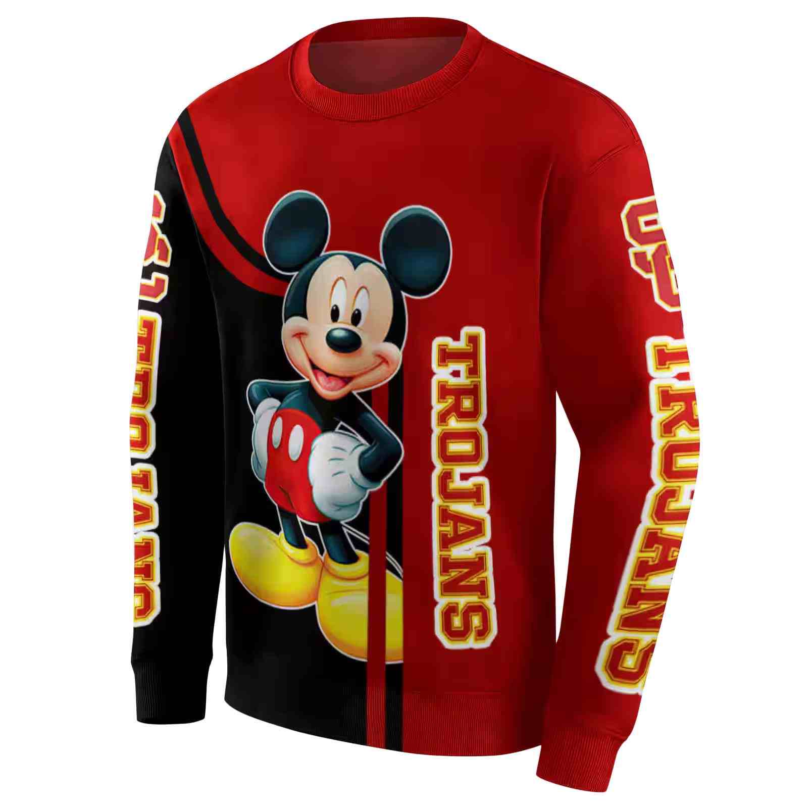 usc trojans mickey mouse red black hoodie new arrival