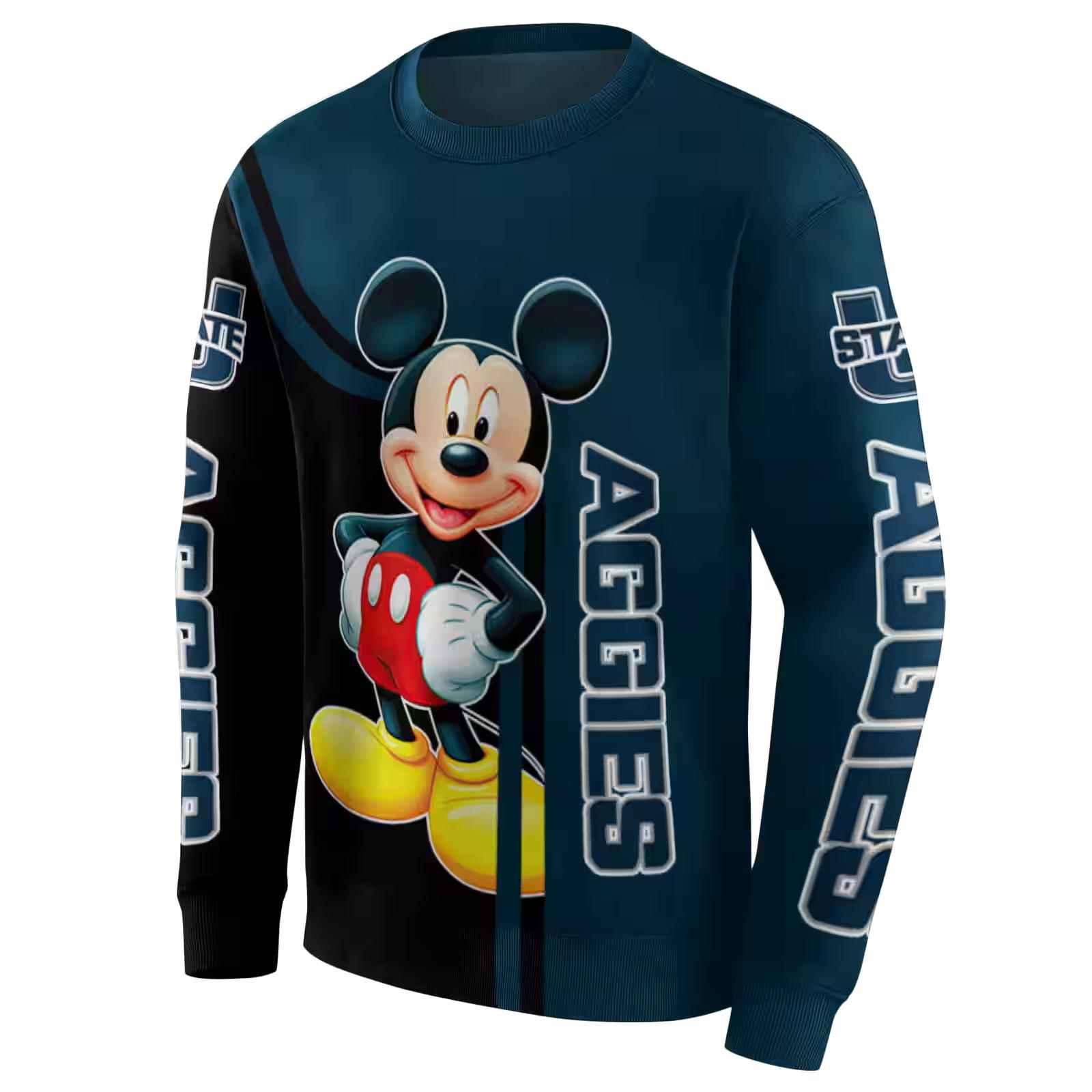 utah state aggies mickey mouse navy black hoodie new arrival