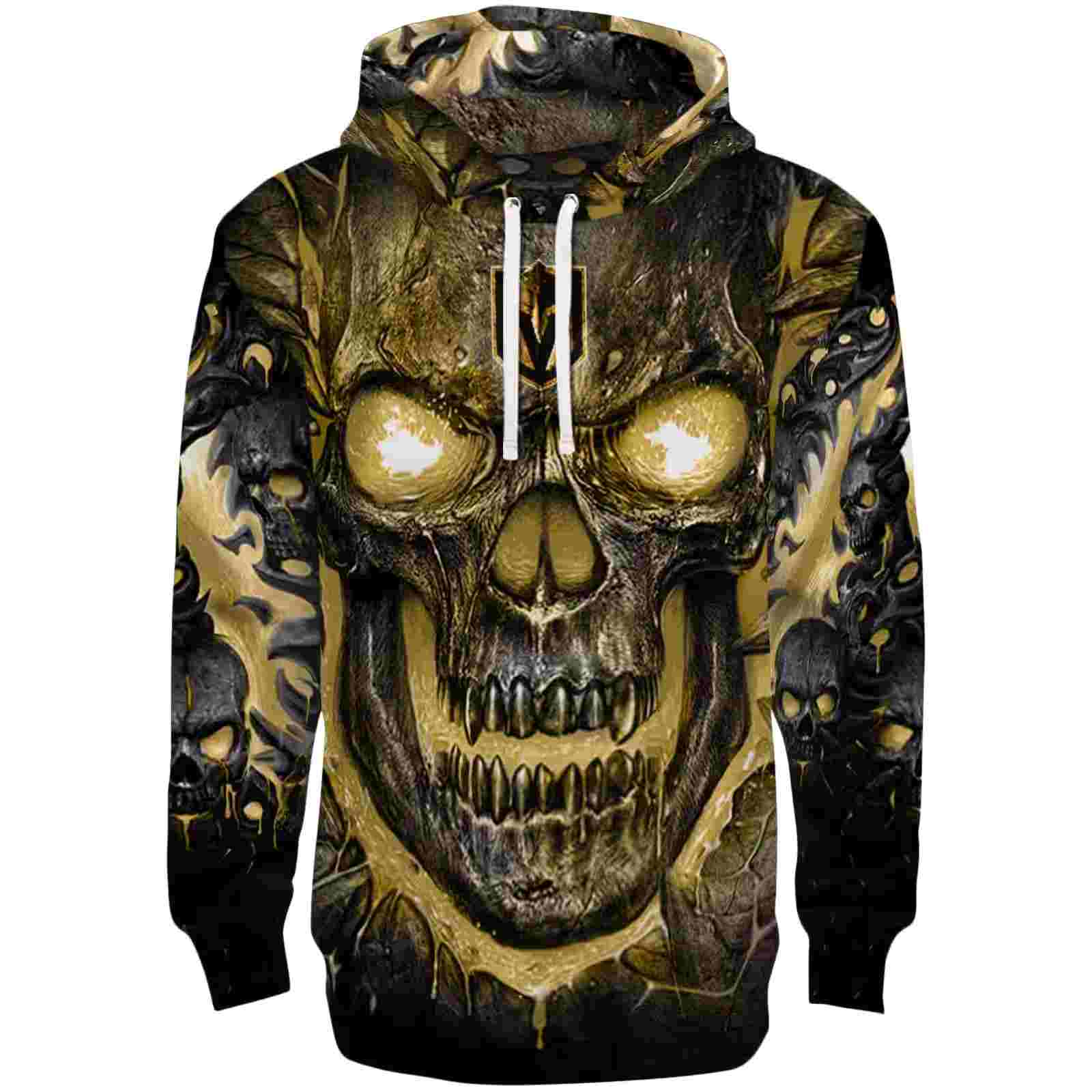 Vegas Golden Knights Demonic Skull Tan Black Hoodie