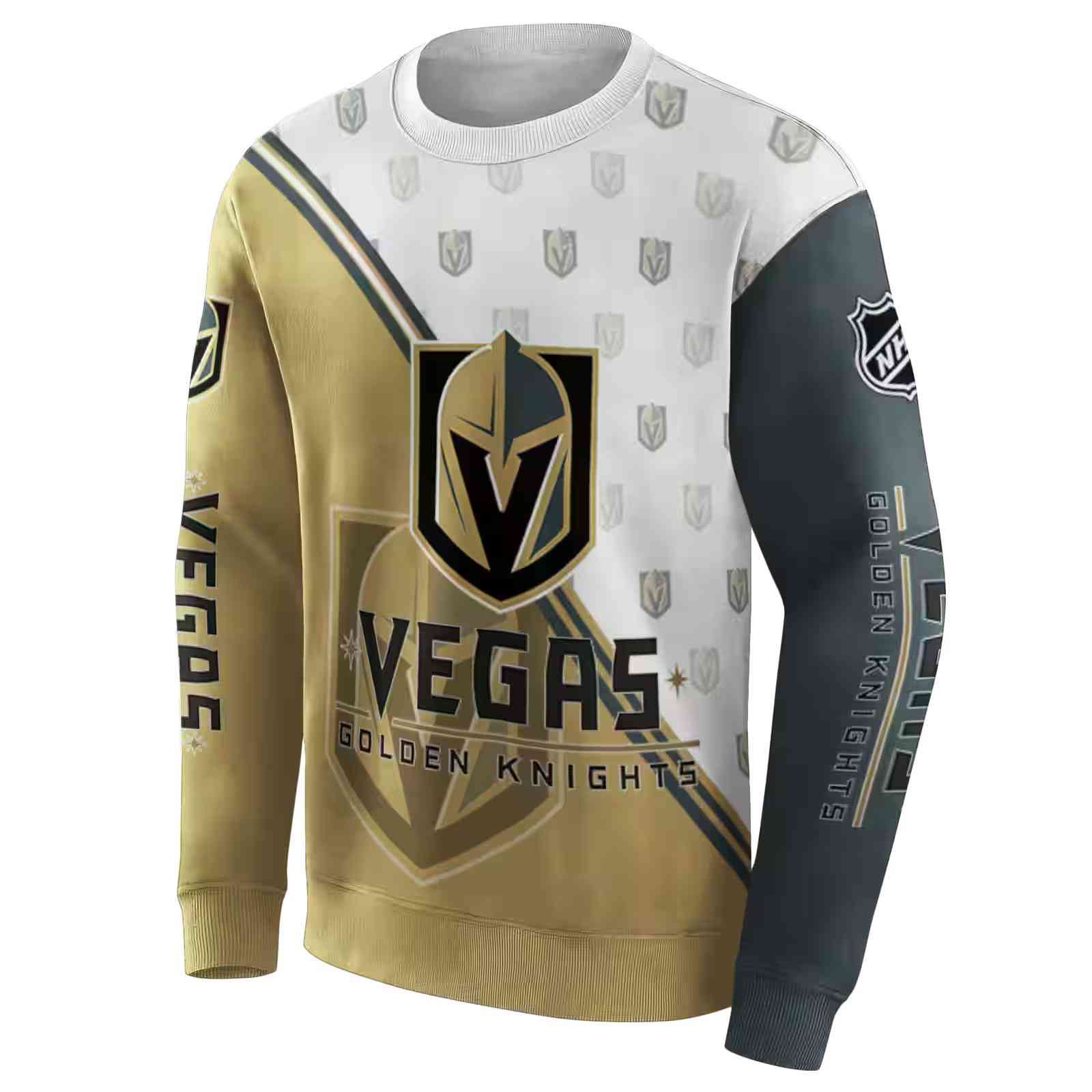 vegas golden knights diagonal stripe tan white hoodie new arrival