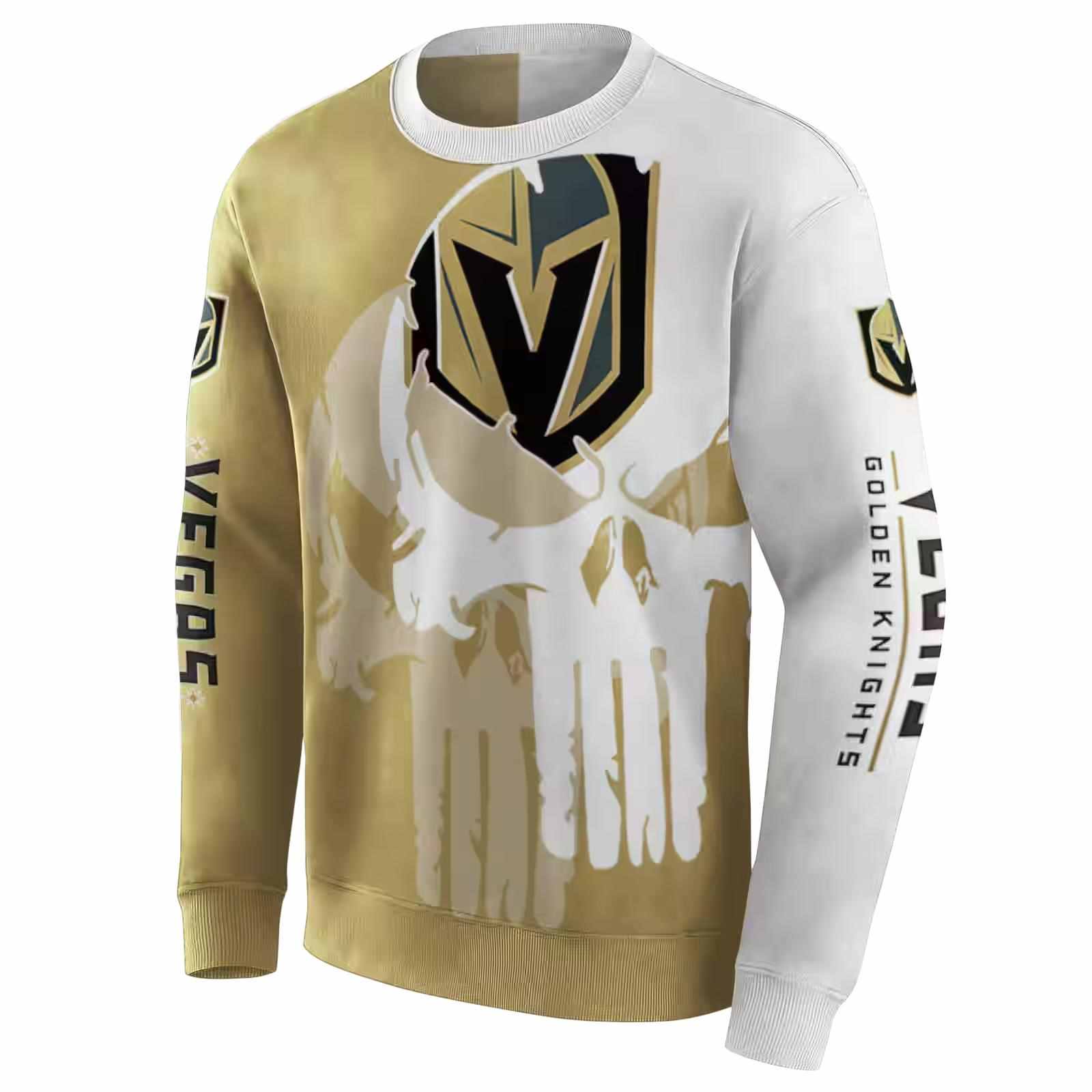 vegas golden knights graphic punisher tan white hoodie new arrival