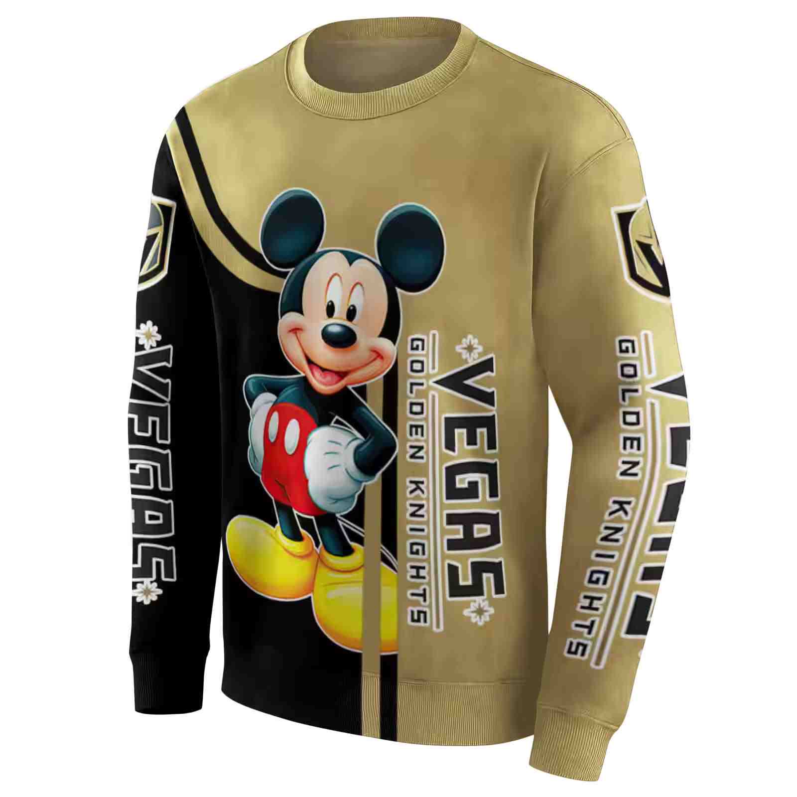 vegas golden knights mickey mouse tan black hoodie new arrival