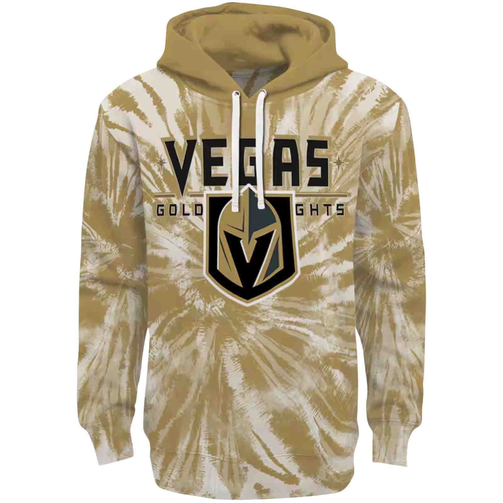 Vegas Golden Knights Tie Dye Pattern Tan Hoodie