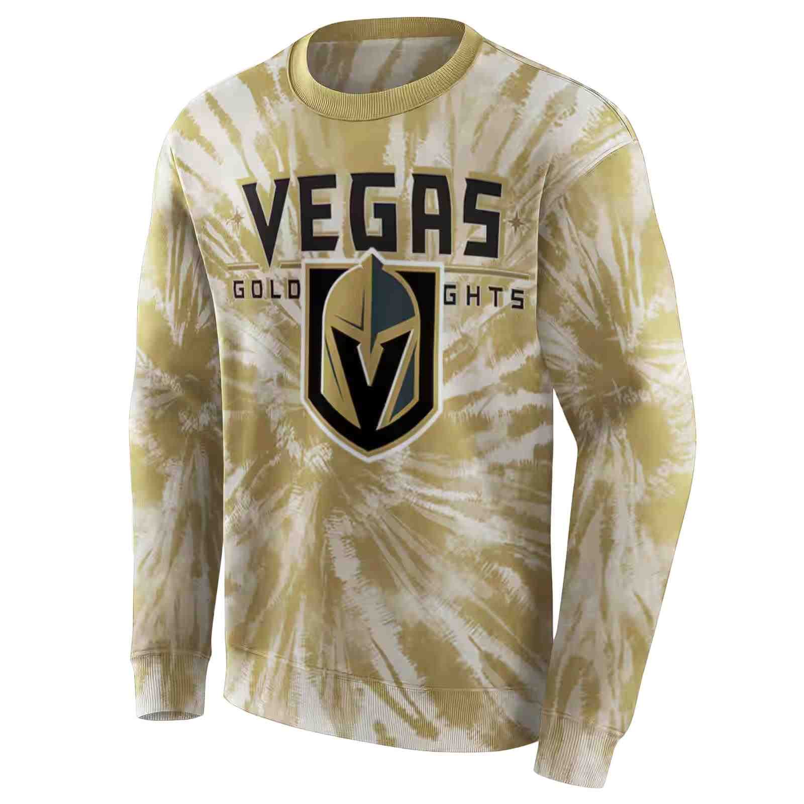 vegas golden knights tie dye pattern tan hoodie new arrival