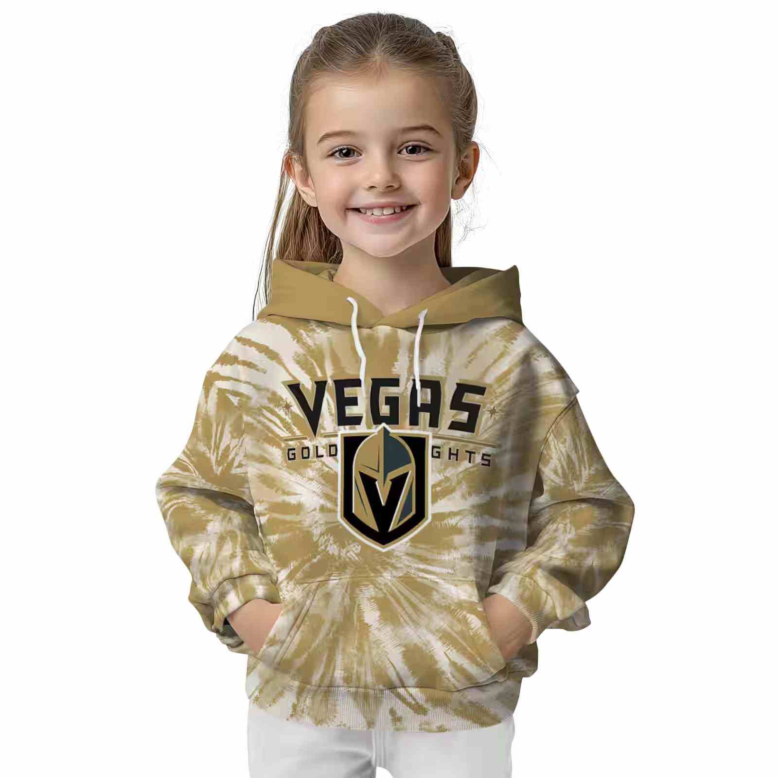 vegas golden knights tie dye pattern tan hoodie top rated