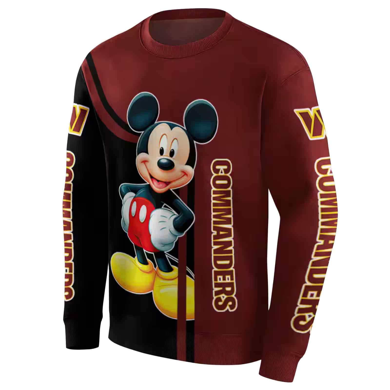 washington commanders mickey mouse burgundy black hoodie new arrival