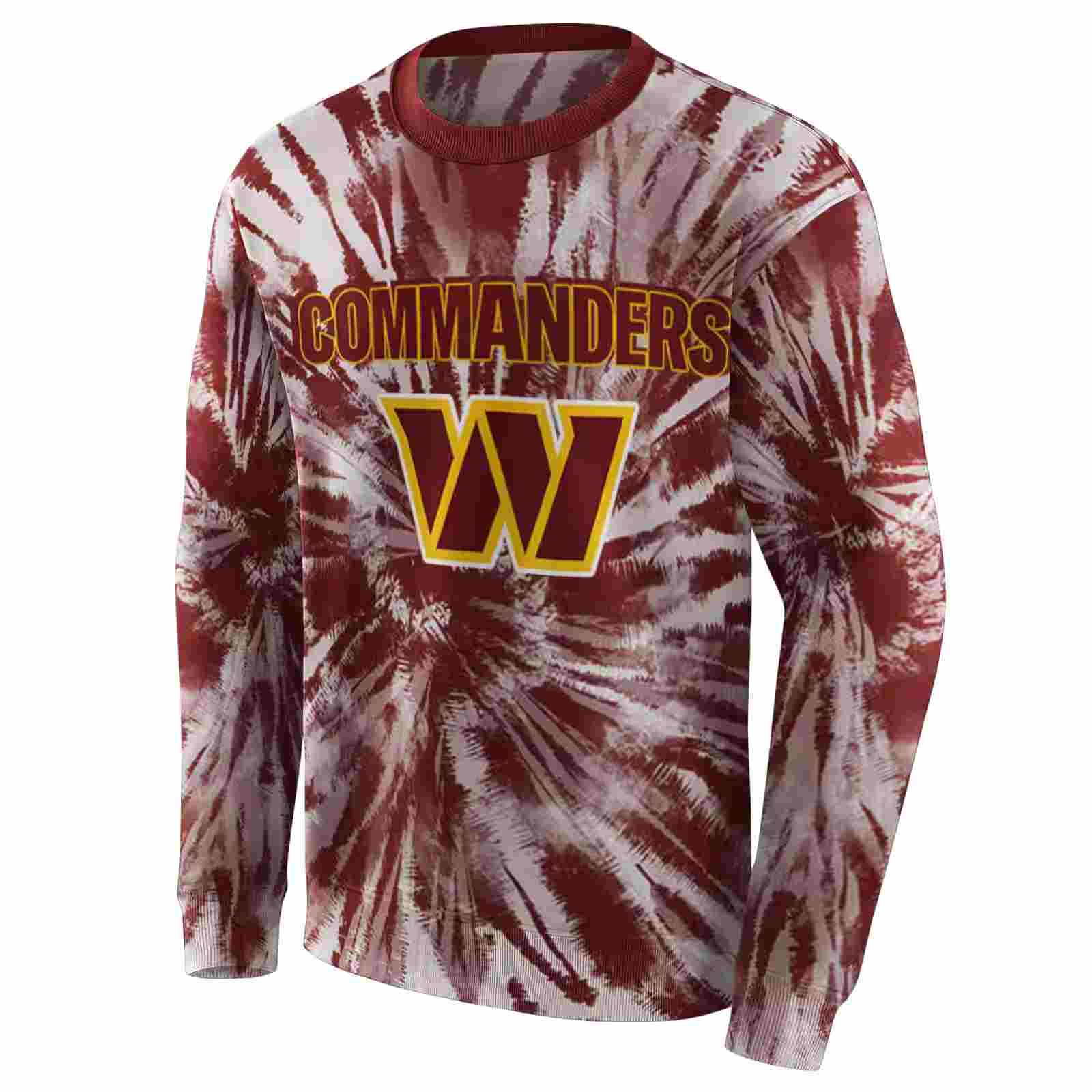 washington commanders tie dye pattern burgundy hoodie new arrival