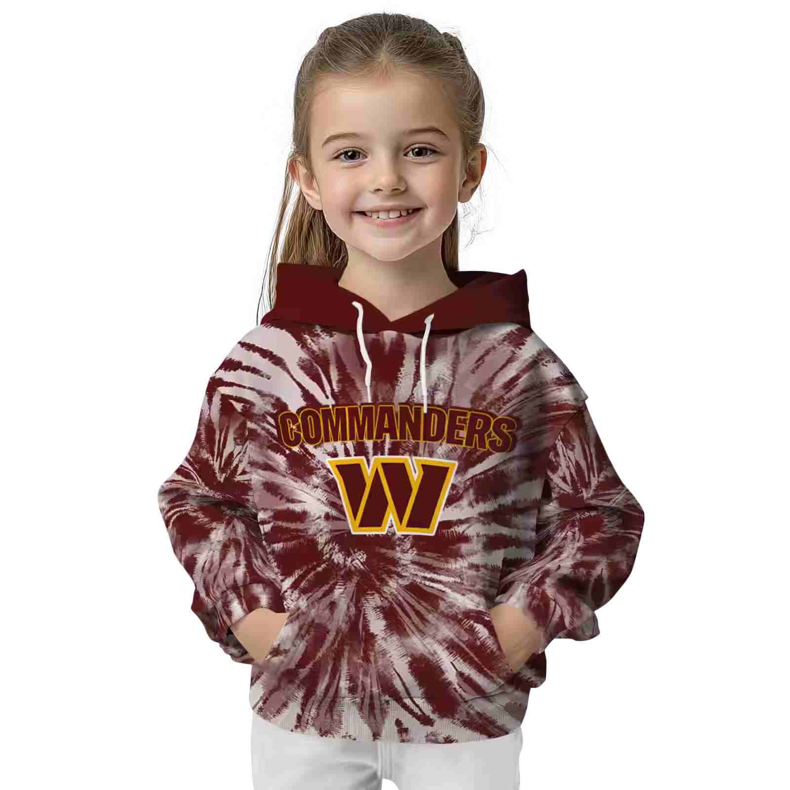 washington commanders tie dye pattern burgundy hoodie top rated