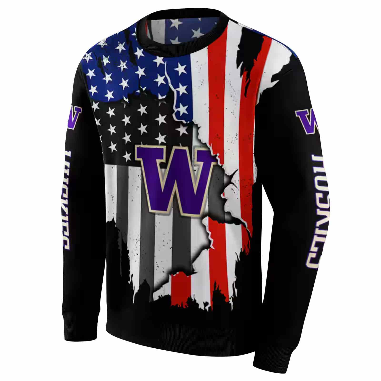 washington huskies american pride black hoodie new arrival