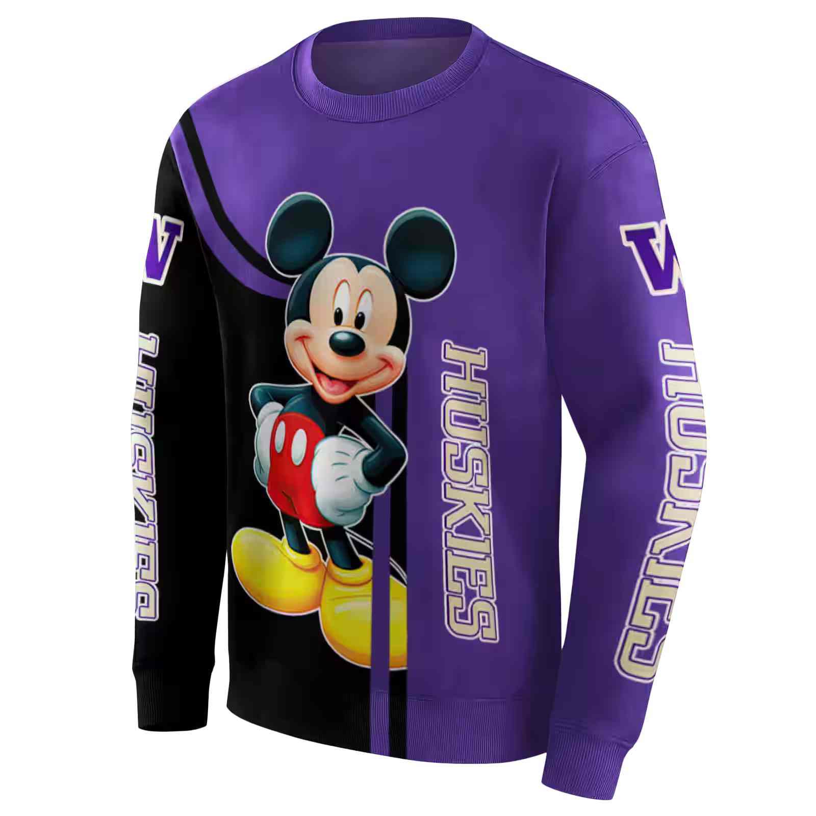 washington huskies mickey mouse purple black hoodie new arrival