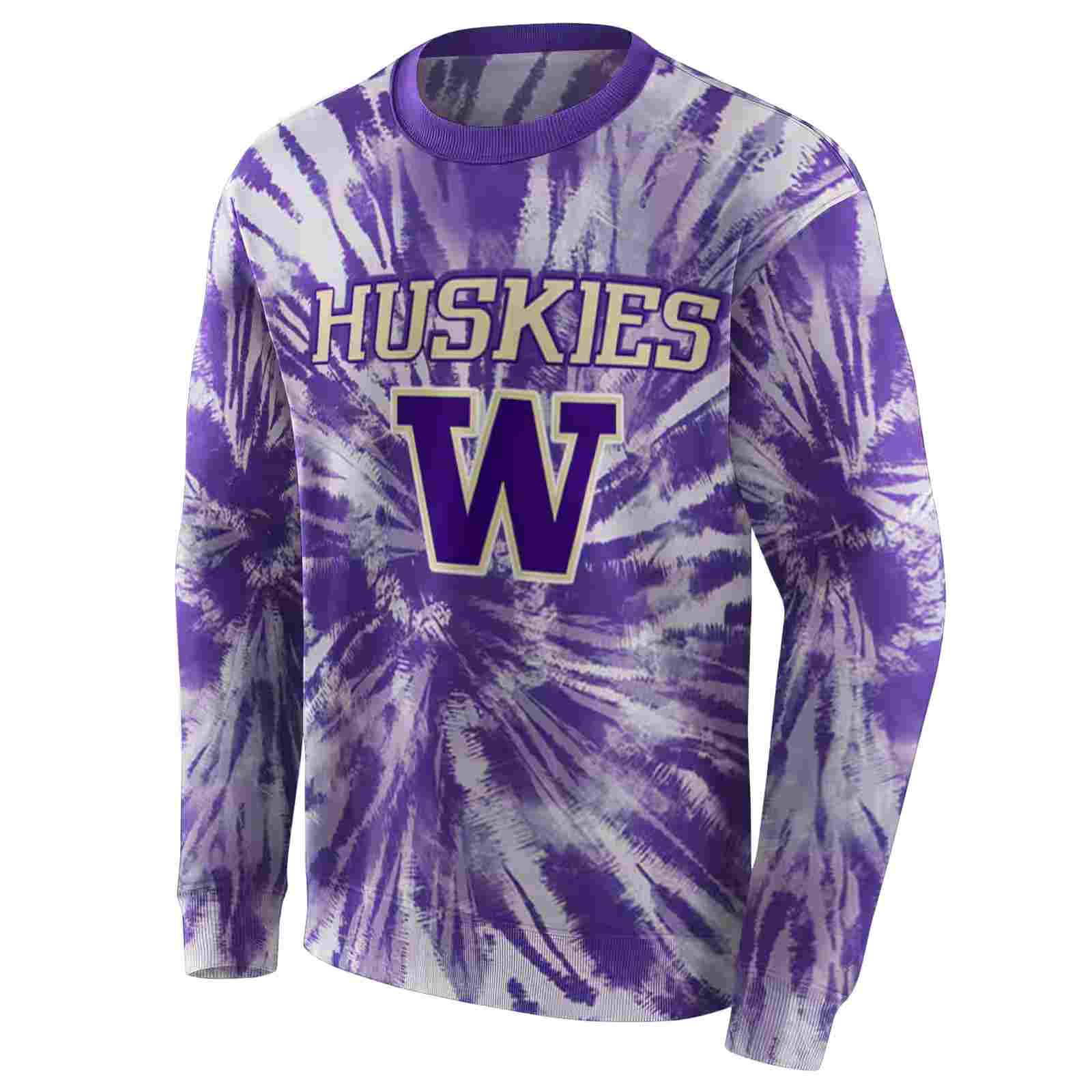 washington huskies tie dye pattern purple hoodie new arrival