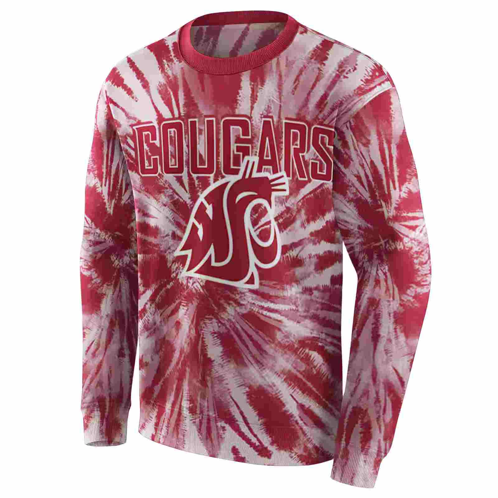 washington state cougars tie dye pattern crimson hoodie new arrival