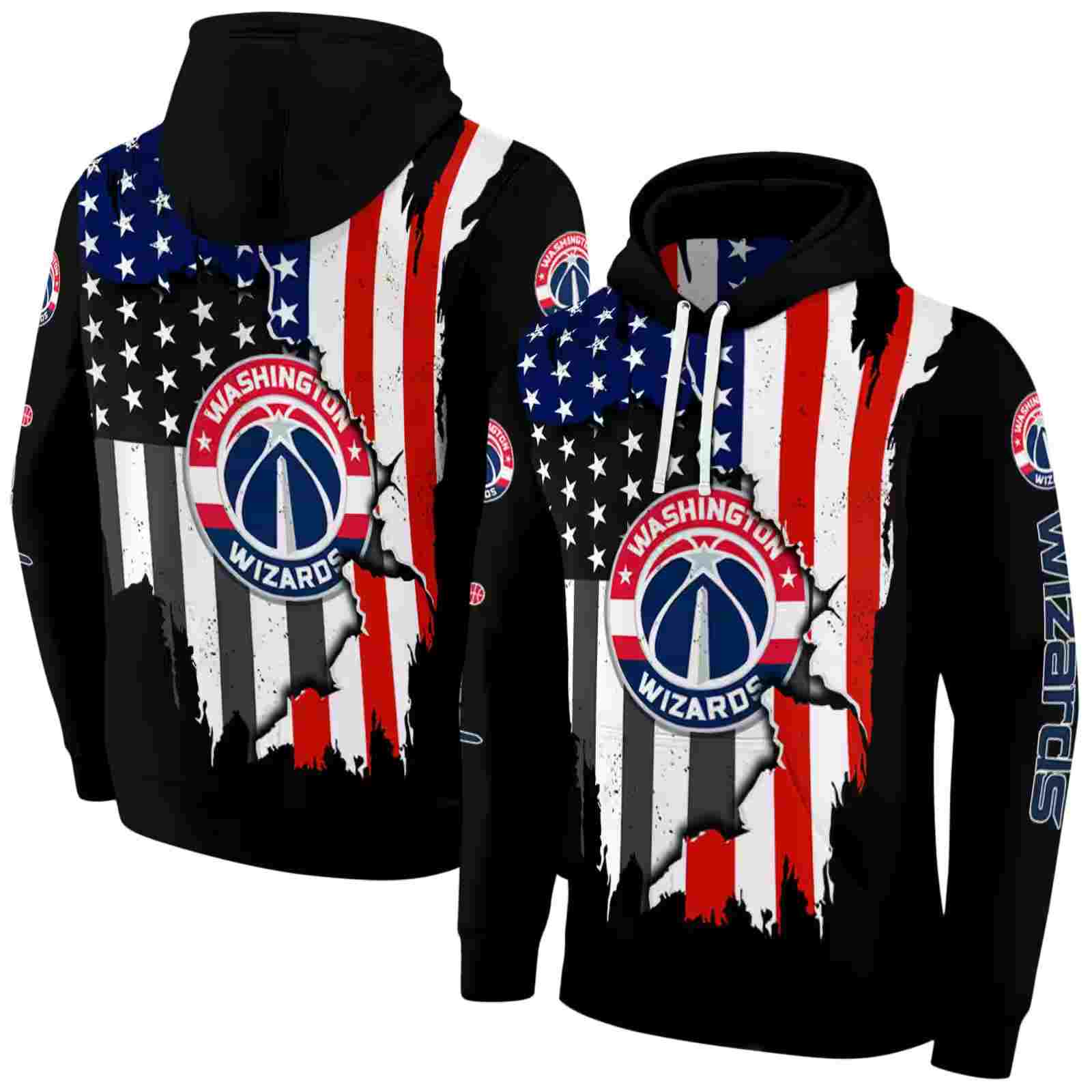 washington wizards american pride black hoodie fashion forward