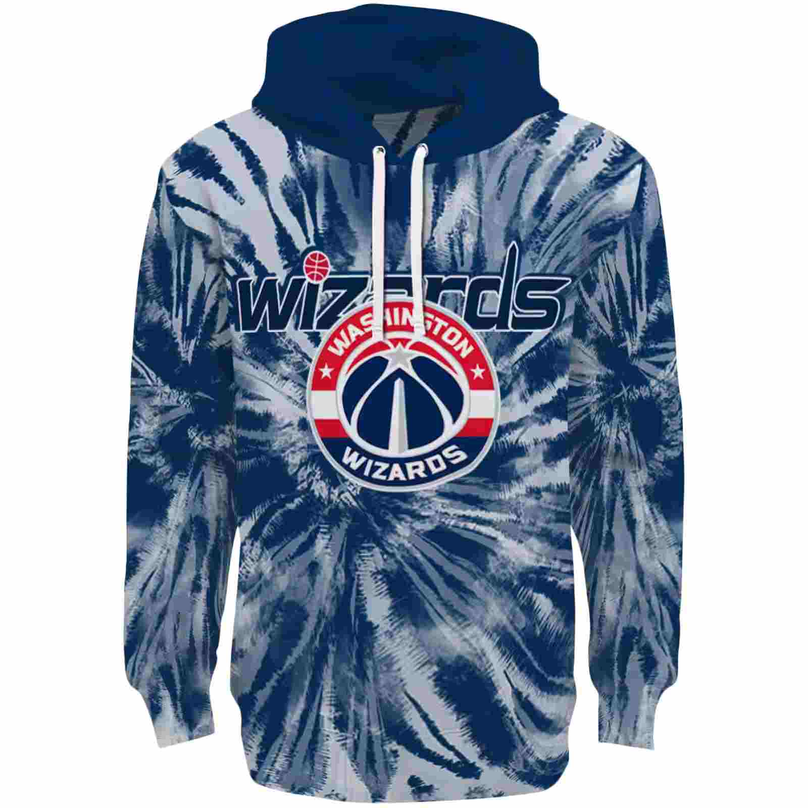 Washington Wizards Tie Dye Pattern Blue Hoodie