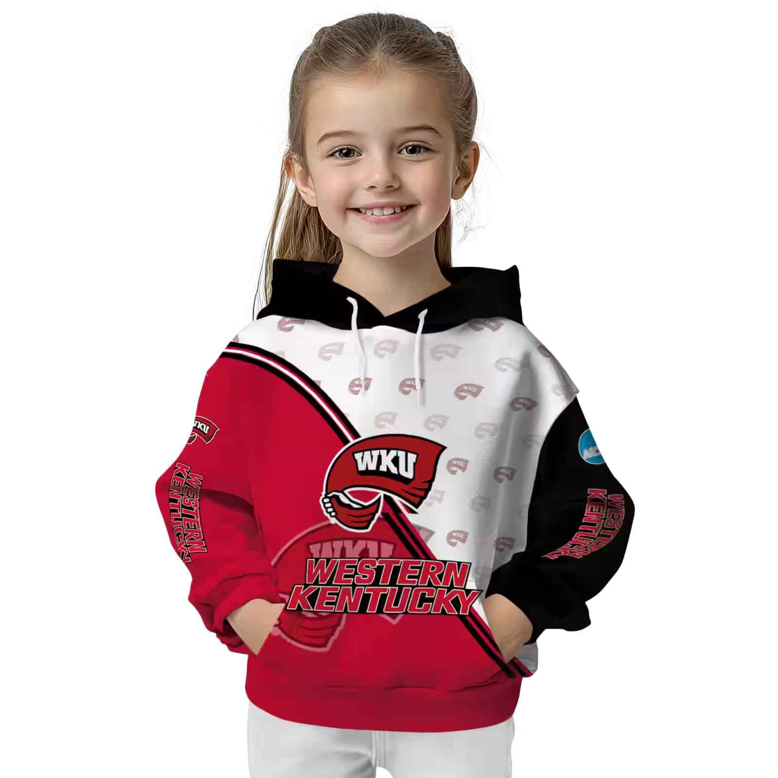 western kentucky hilltoppers diagonal stripe red white hoodie top rated