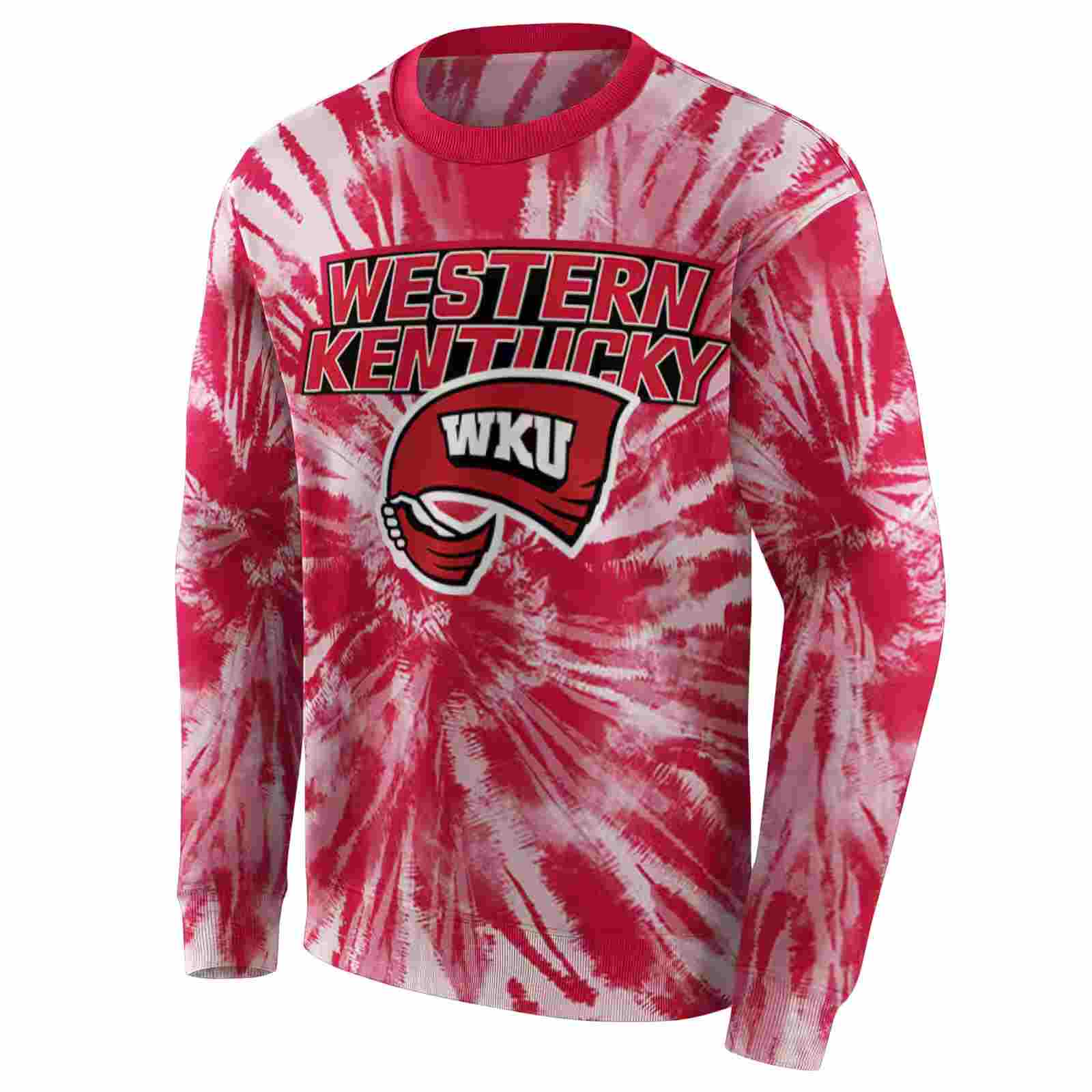 western kentucky hilltoppers tie dye pattern red hoodie new arrival