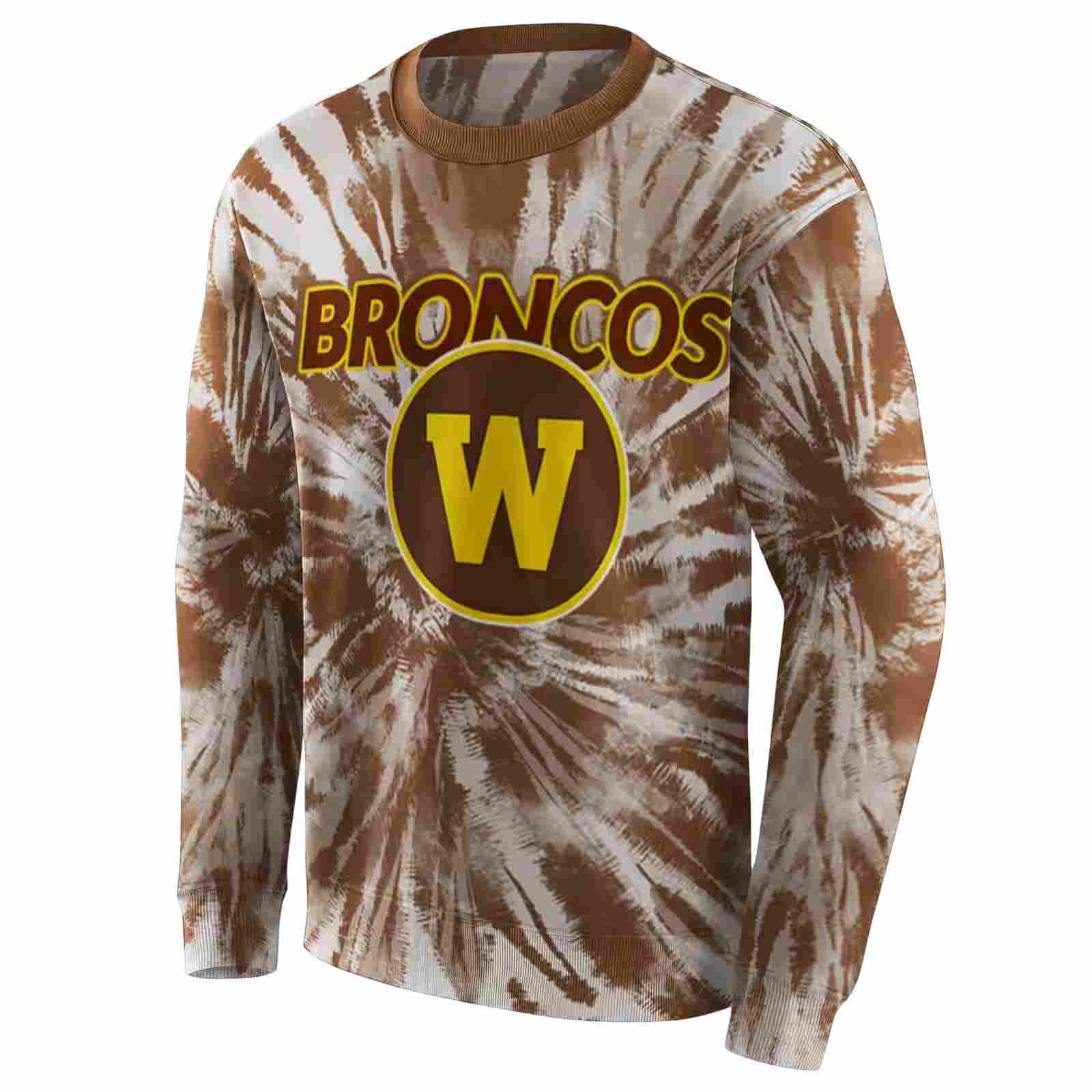 western michigan broncos tie dye pattern brown hoodie new arrival