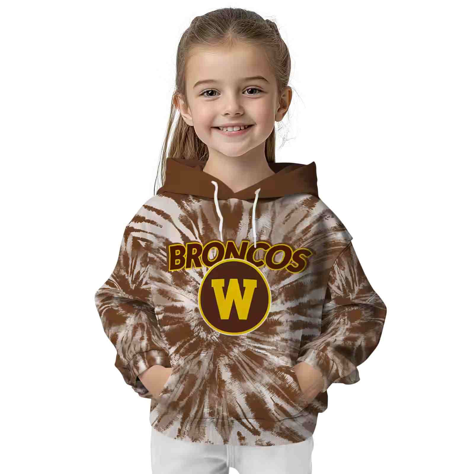 western michigan broncos tie dye pattern brown hoodie top rated