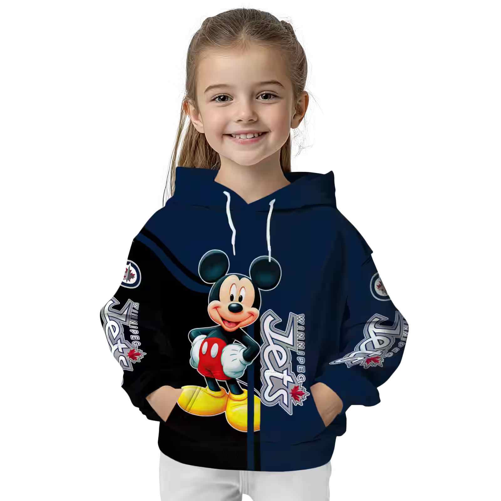 winnipeg jets mickey mouse blue black hoodie top rated