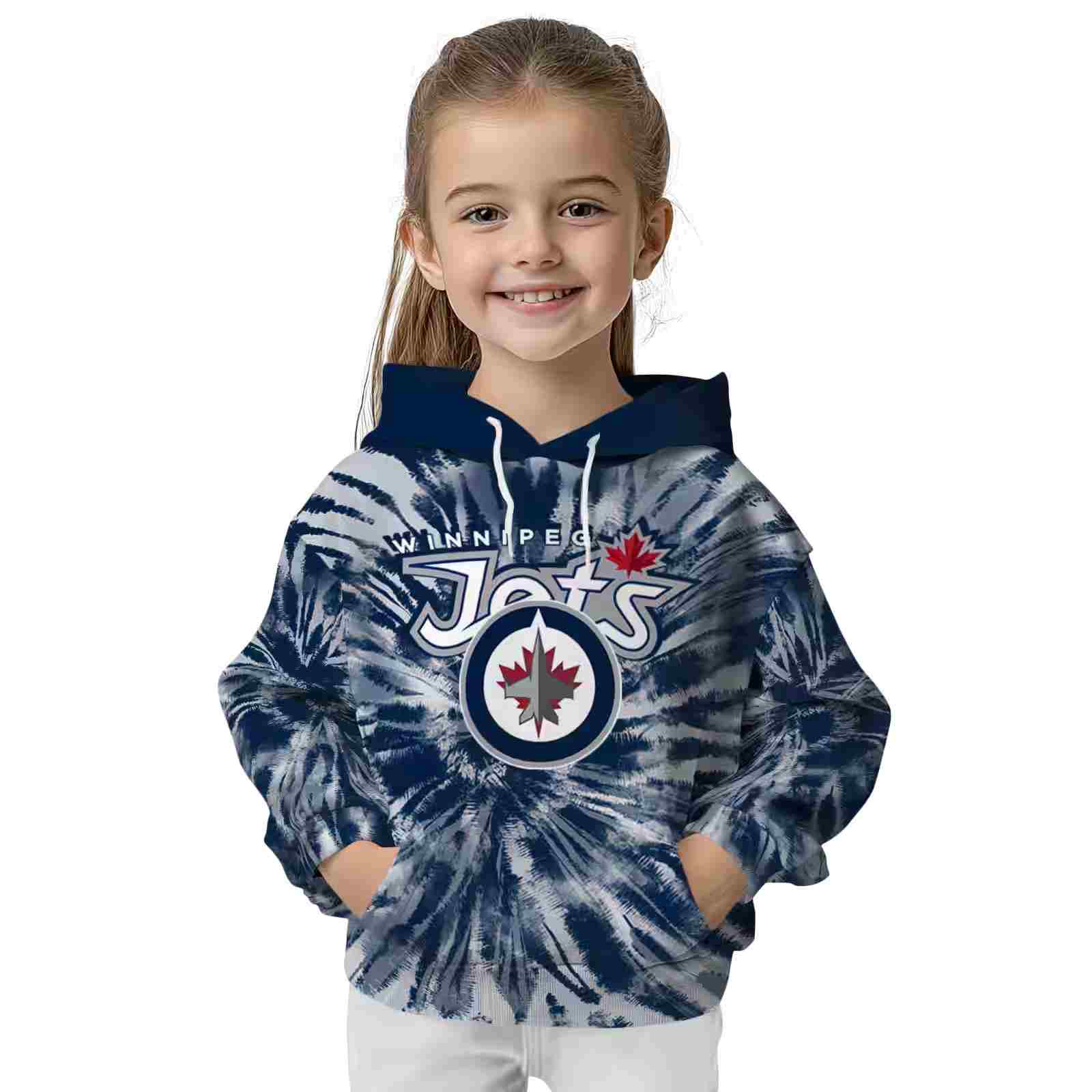 winnipeg jets tie dye pattern blue hoodie top rated