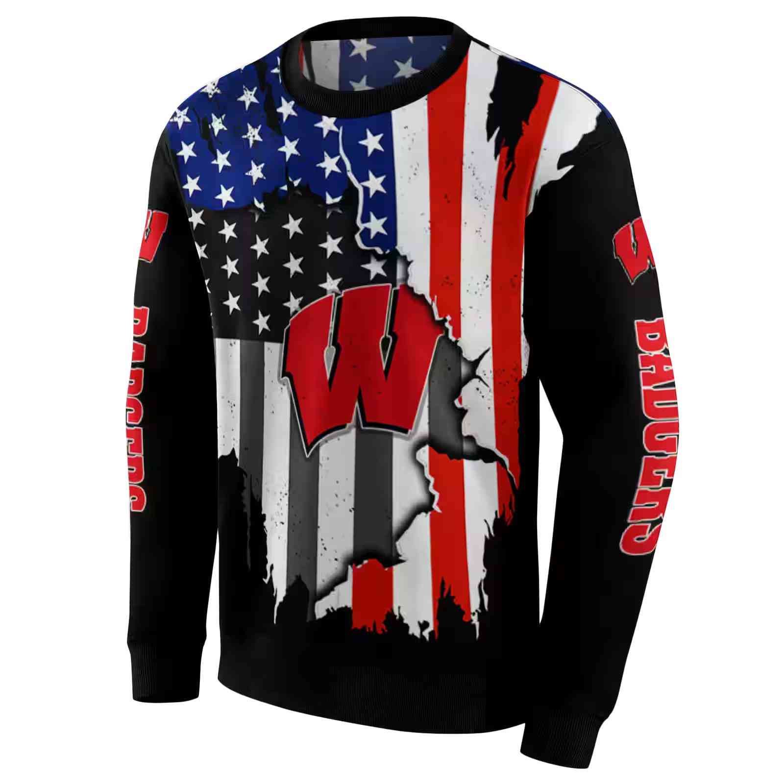 wisconsin badgers american pride black hoodie new arrival