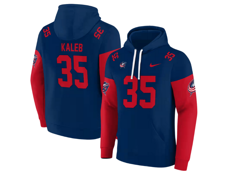 The Minimal Design Navy Blue Hoodie for Columbus Blue Jackets fans