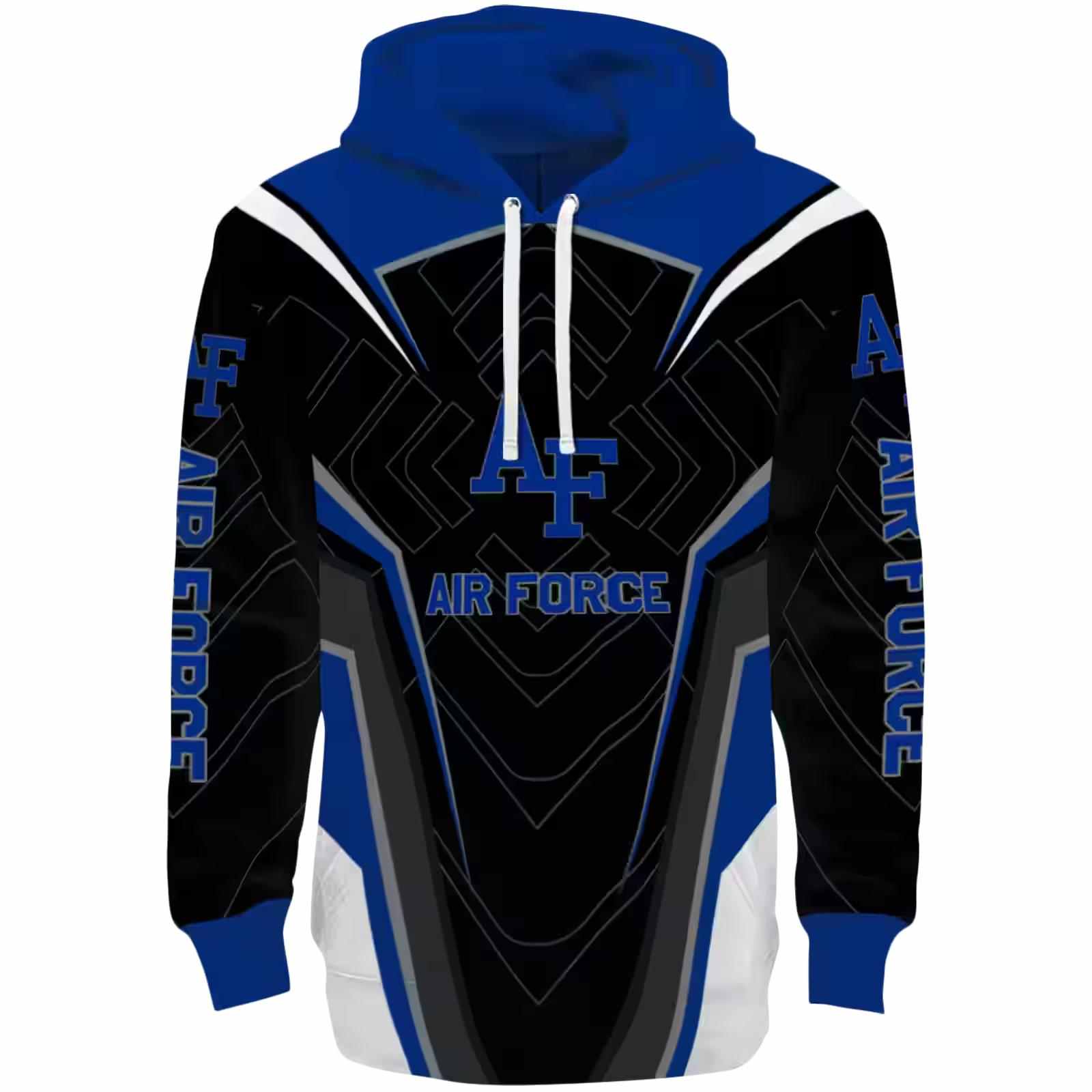 Air Force Falcons Futuristic Pattern Blue Black Hoodie