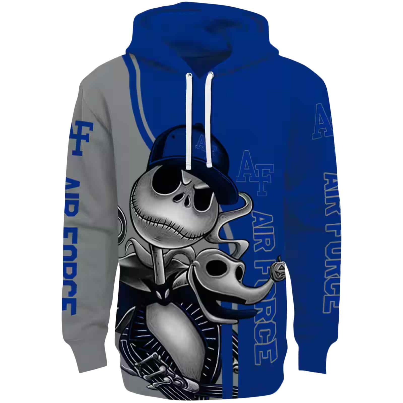 Air Force Falcons Jack Skellington Blue Hoodie