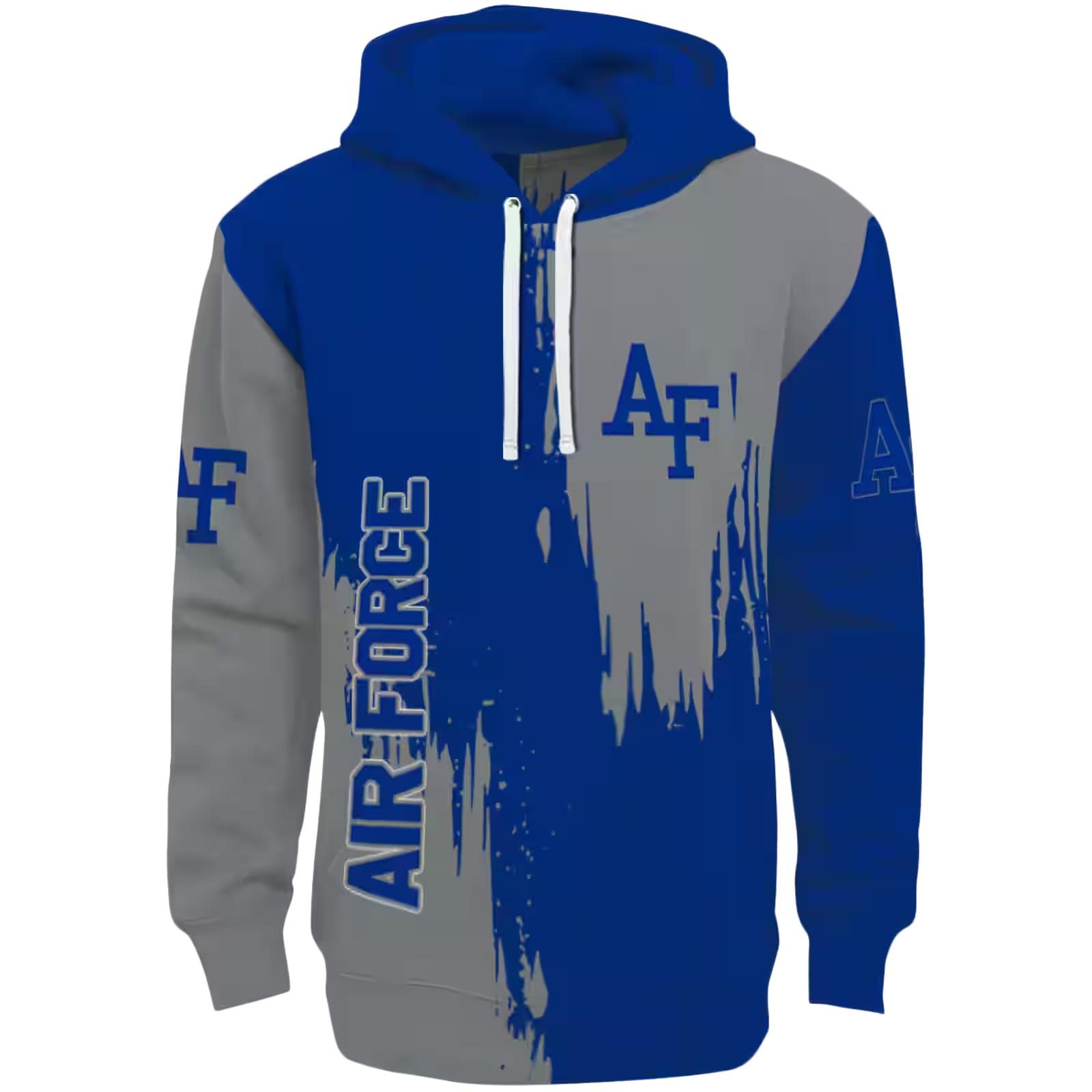 Air Force Falcons Splatter Effect Blue Hoodie