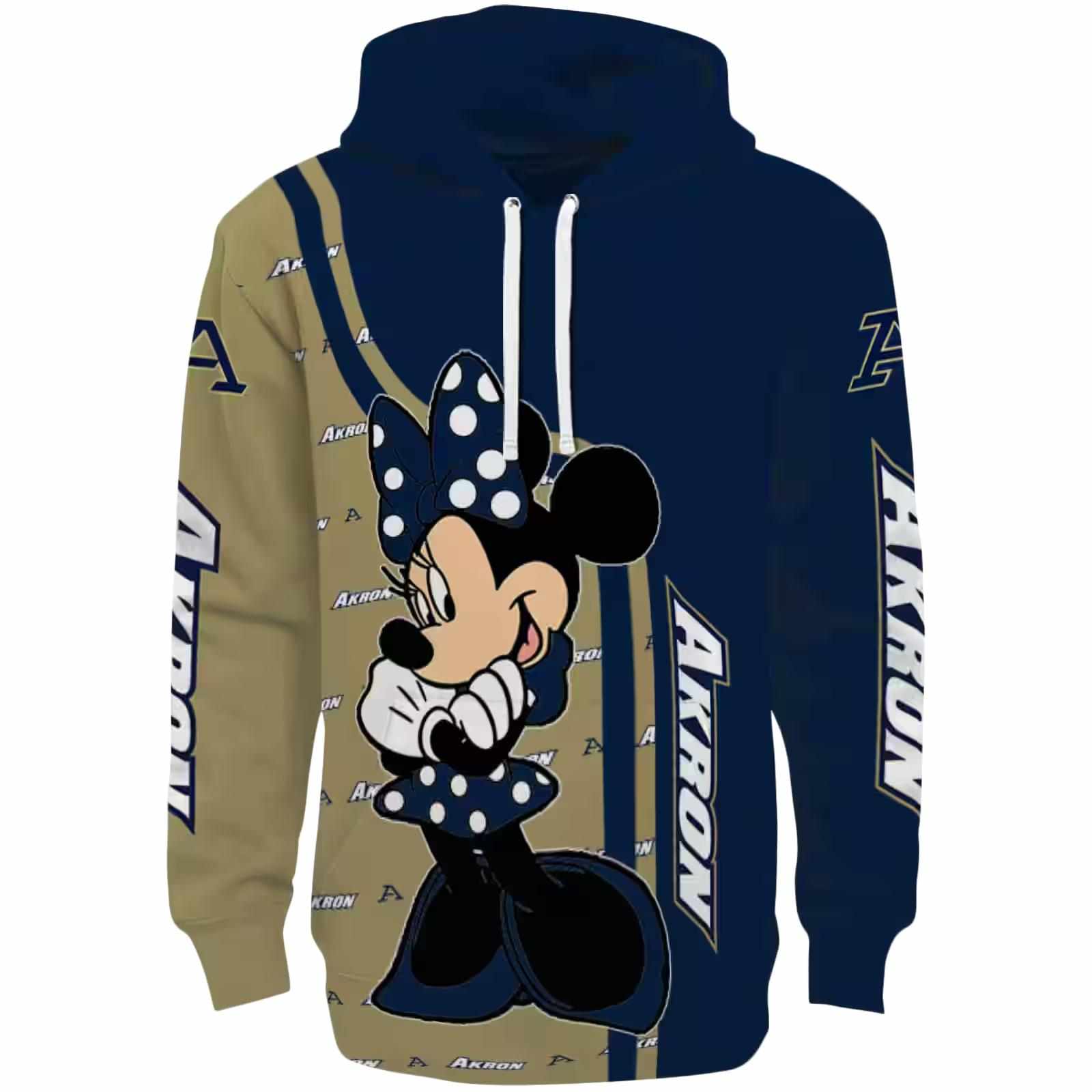 Akron Zips Minnie Mouse Blue Hoodie