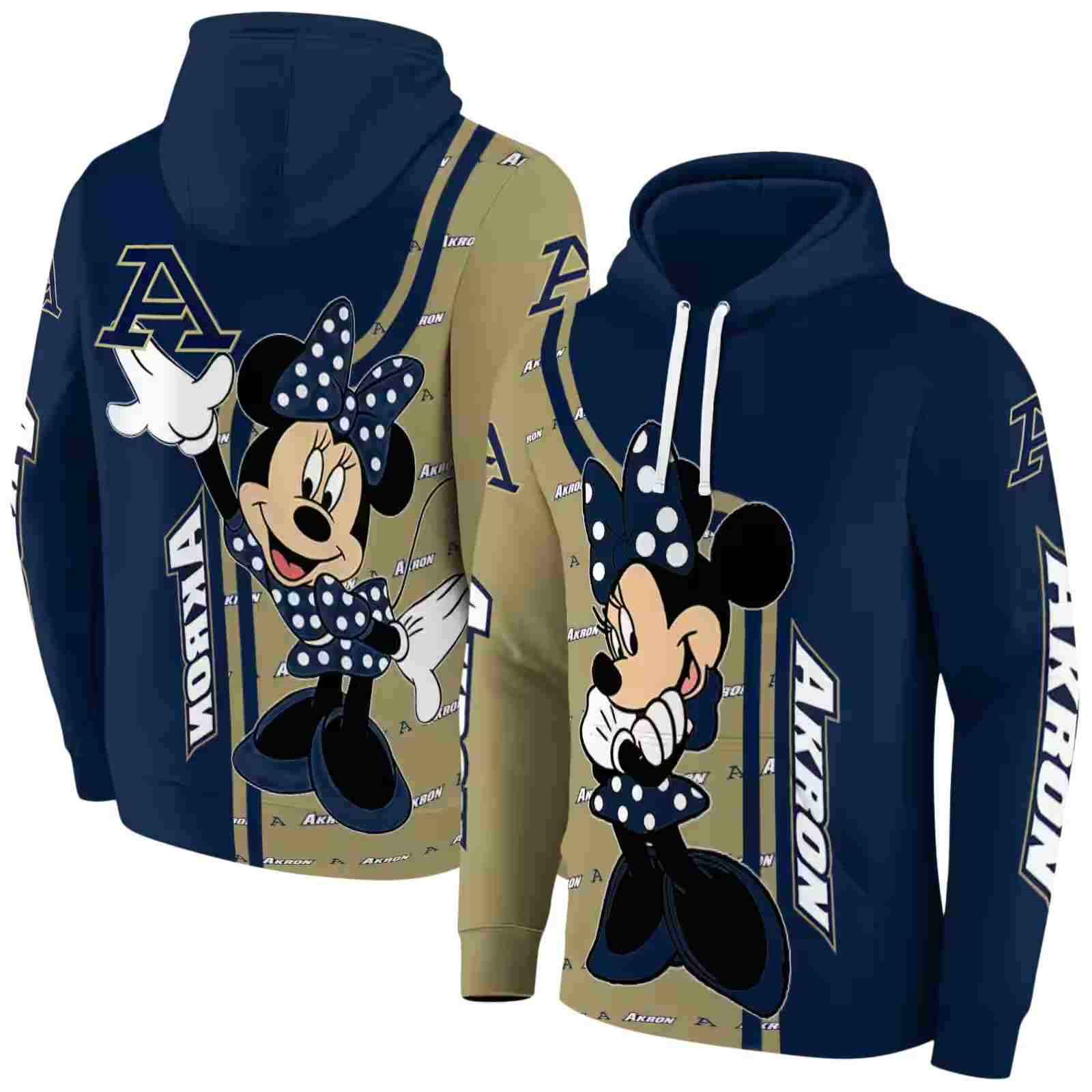 akron zips minnie mouse blue hoodie fashion forward