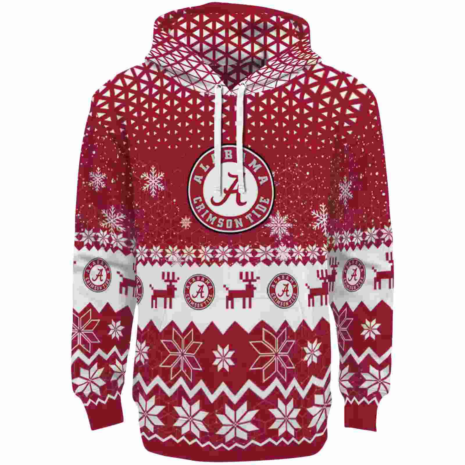 Alabama Crimson Tide Reindeer Motif Crimson Hoodie