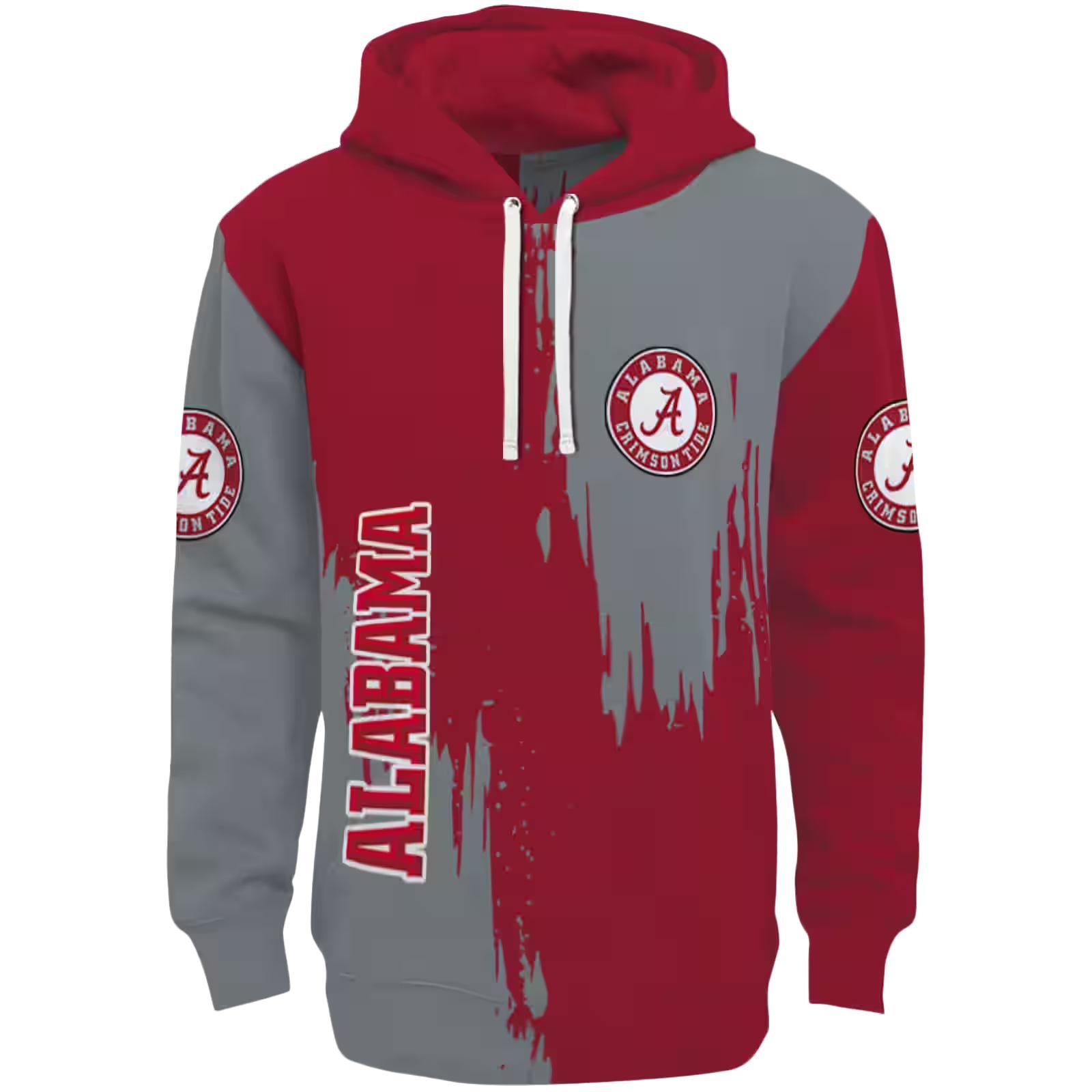 Alabama Crimson Tide Splatter Effect Crimson Hoodie