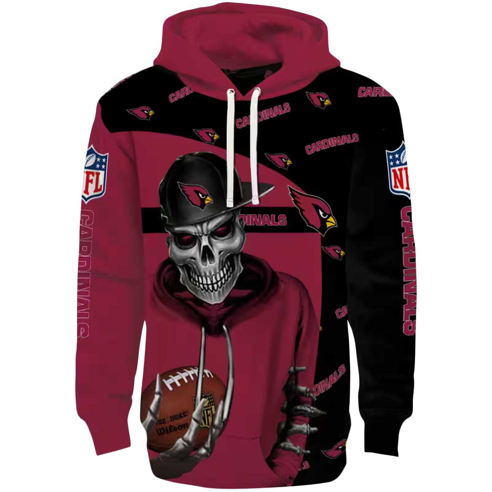 Arizona Cardinals Grim Vibe Red Black Hoodie