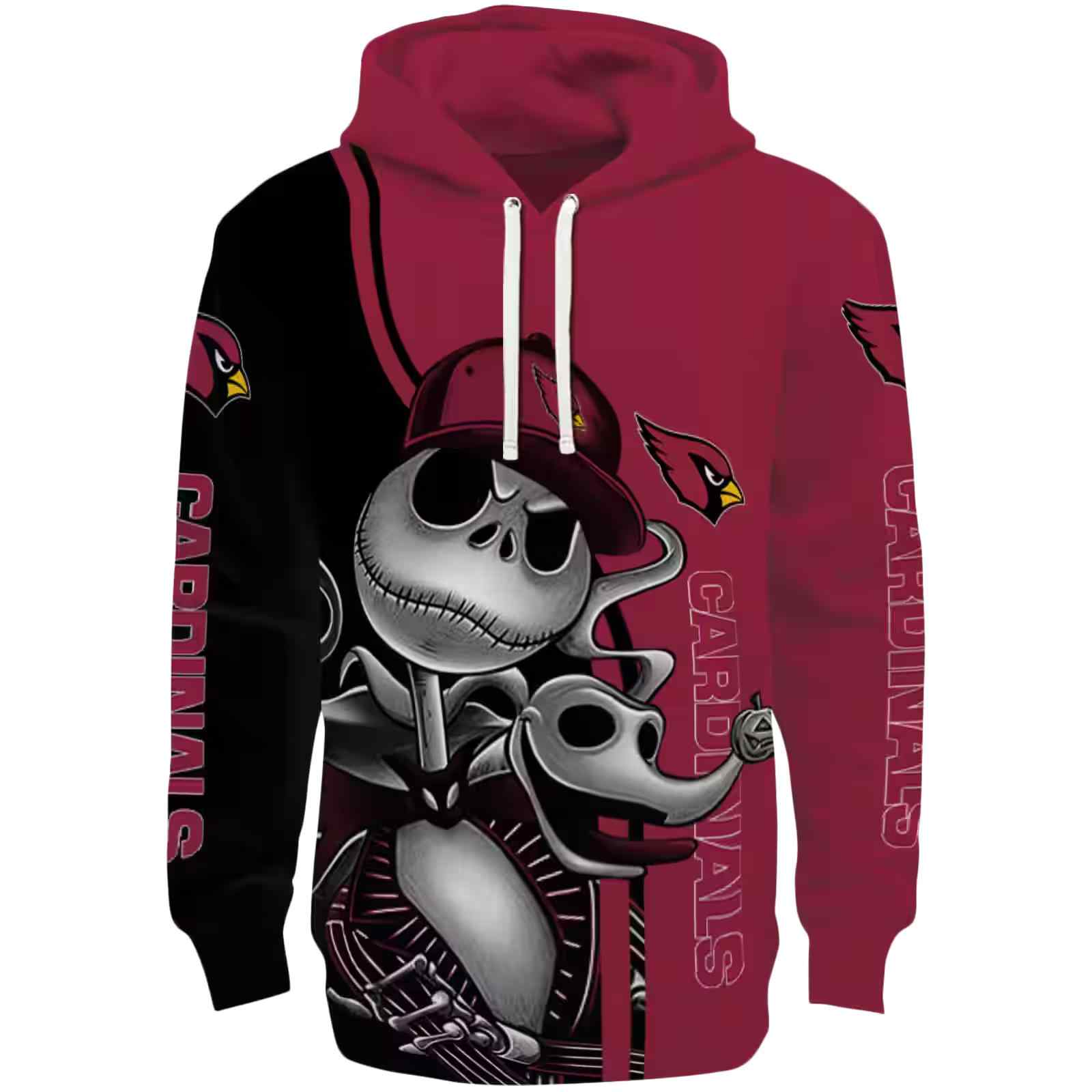 Arizona Cardinals Jack Skellington Red Hoodie