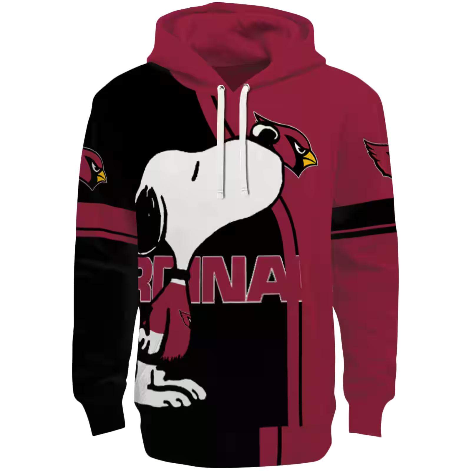 Arizona Cardinals Playful Snoopy Red Hoodie