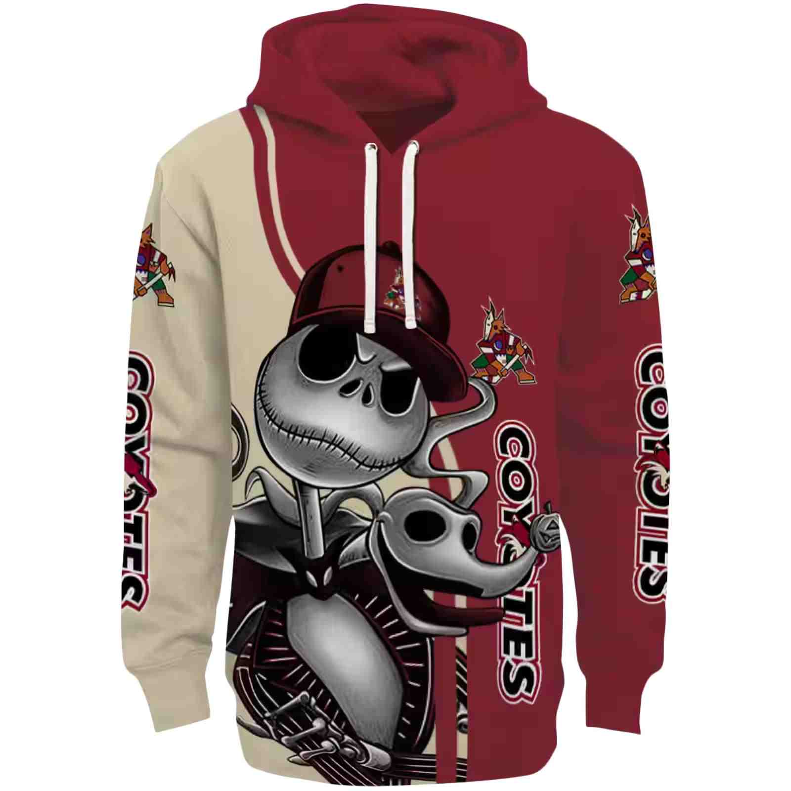 Arizona Coyotes Jack Skellington Red Hoodie