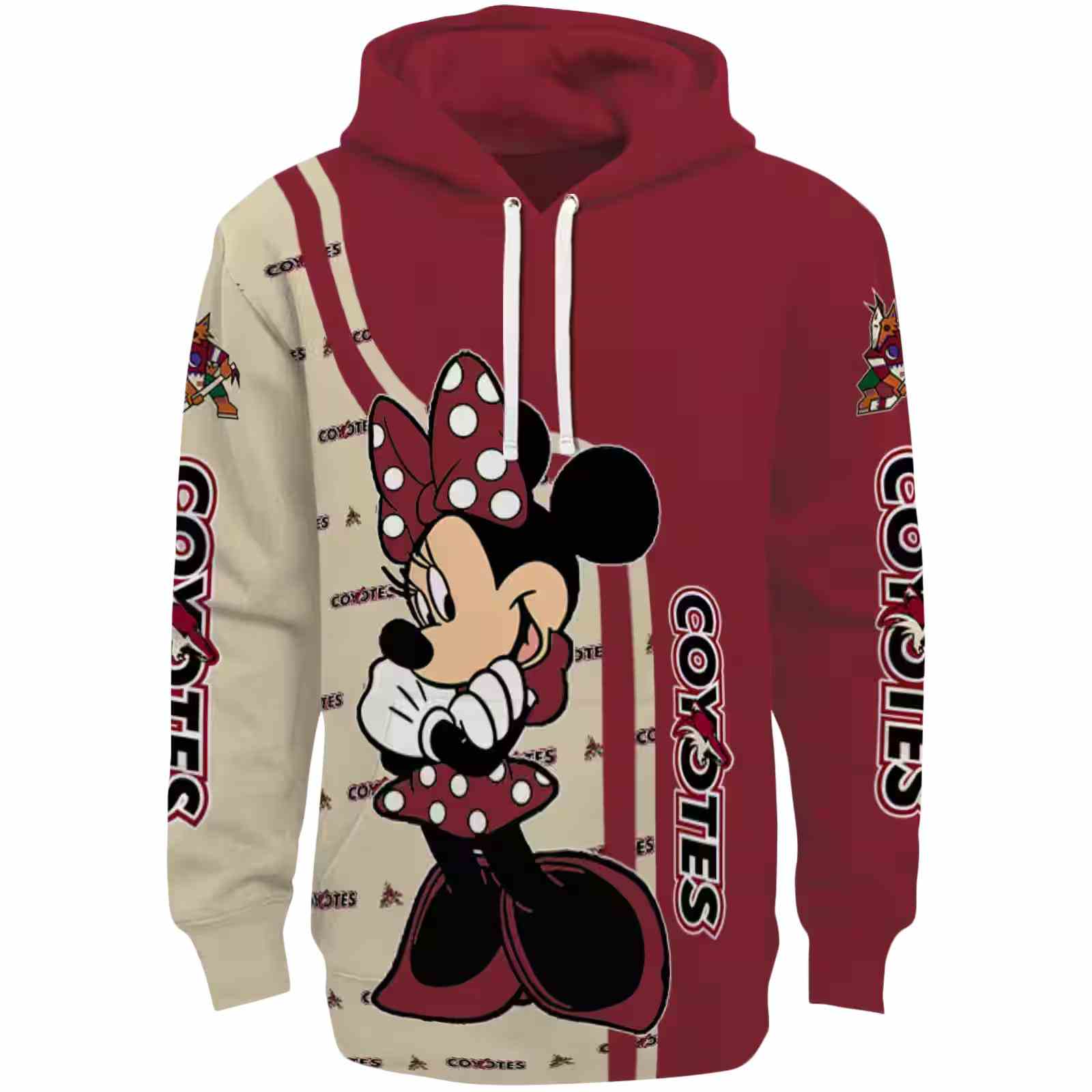 Arizona Coyotes Minnie Mouse Red Hoodie