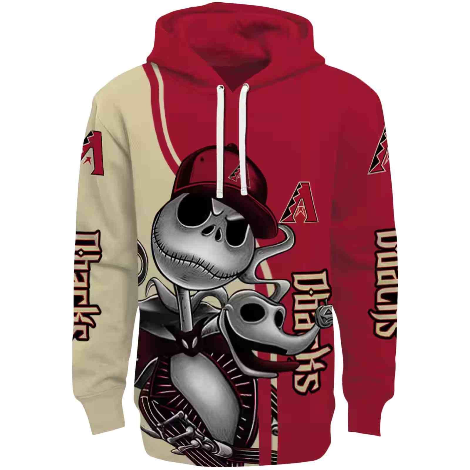 Arizona Diamondbacks Jack Skellington Red Hoodie