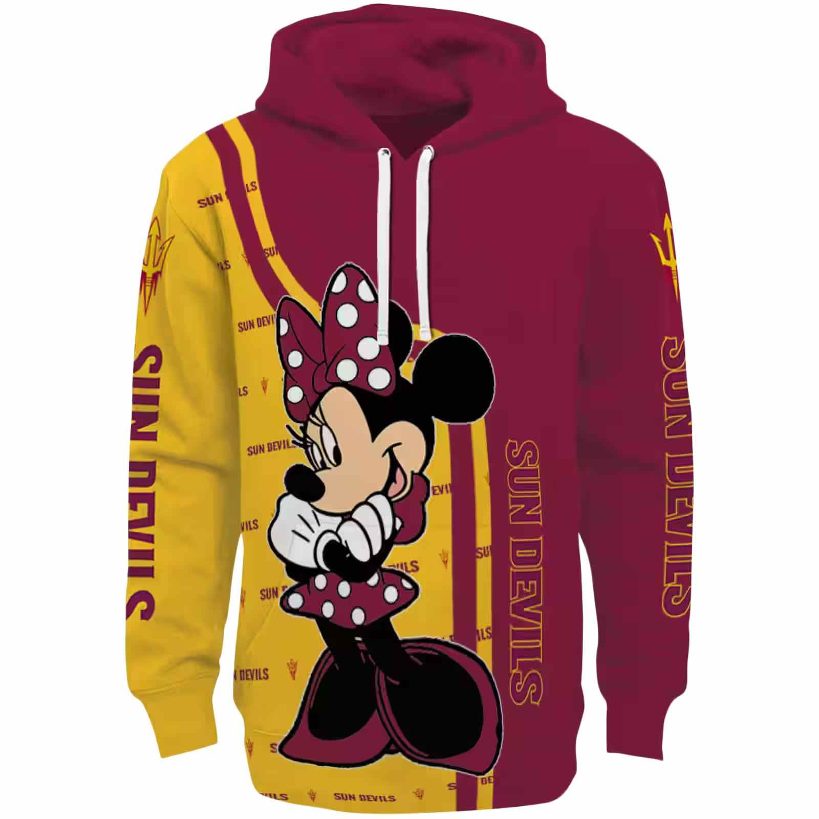 Arizona State Sun Devils Minnie Mouse Maroon Hoodie