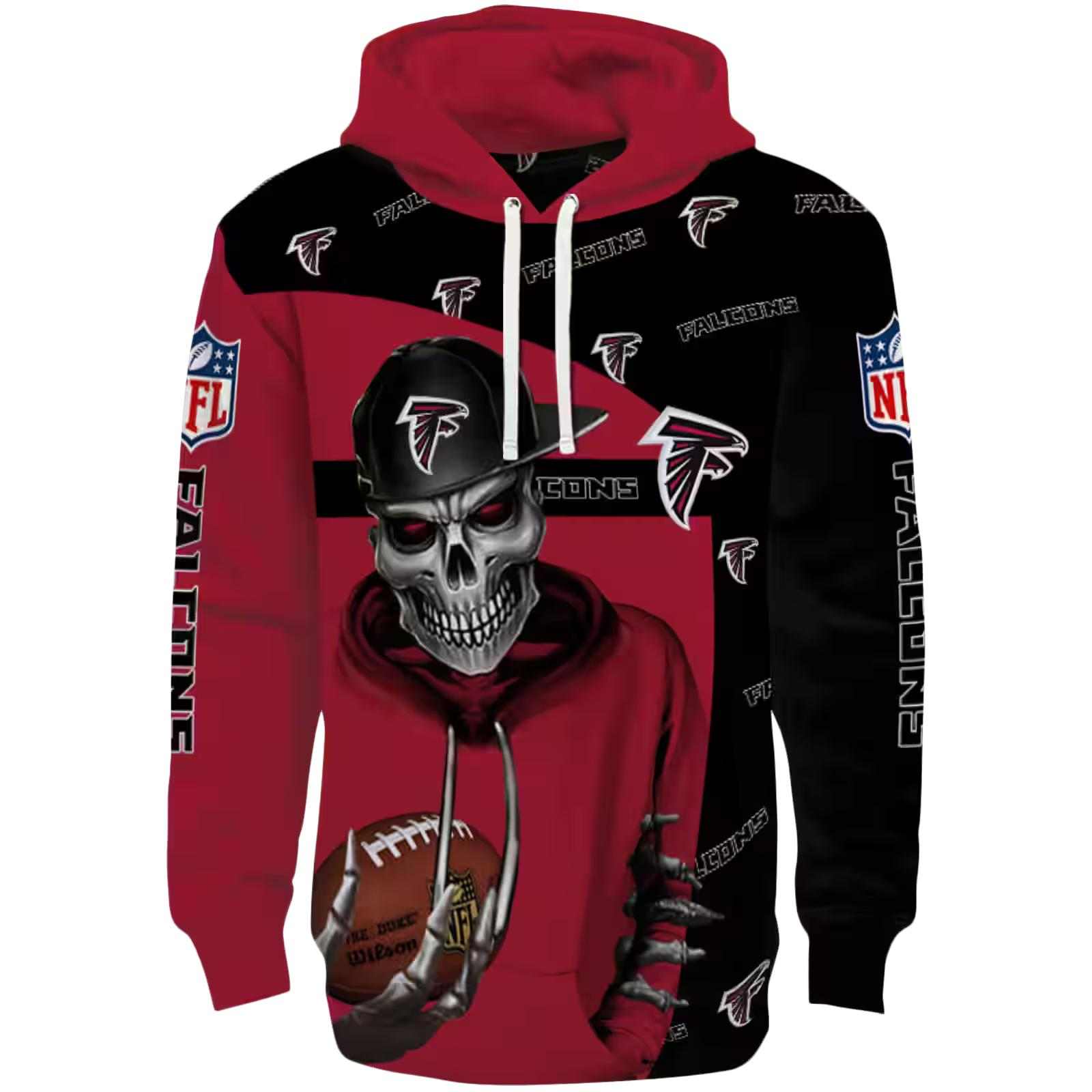 Atlanta Falcons Grim Vibe Red Black Hoodie