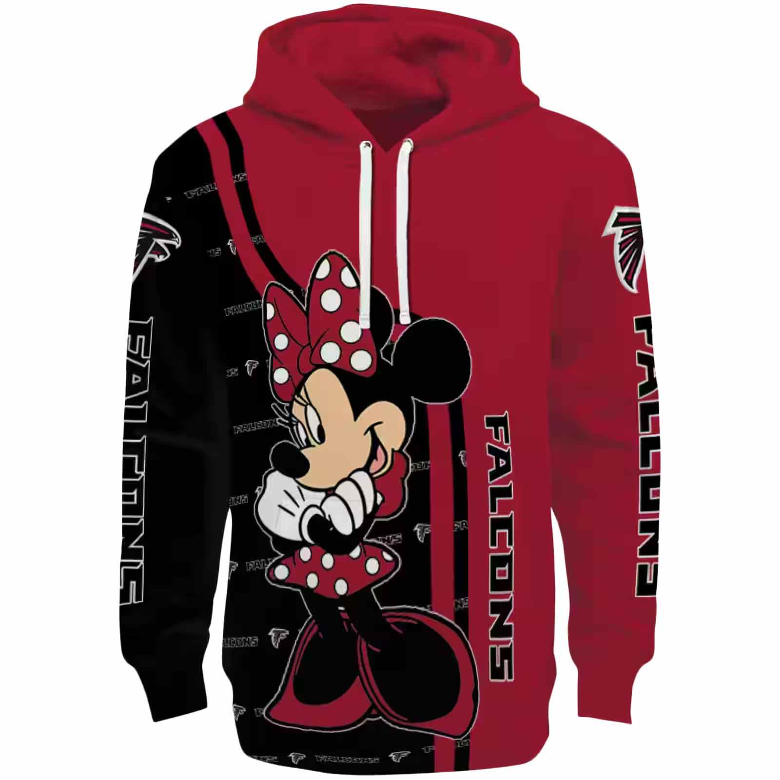 Atlanta Falcons Minnie Mouse Red Hoodie