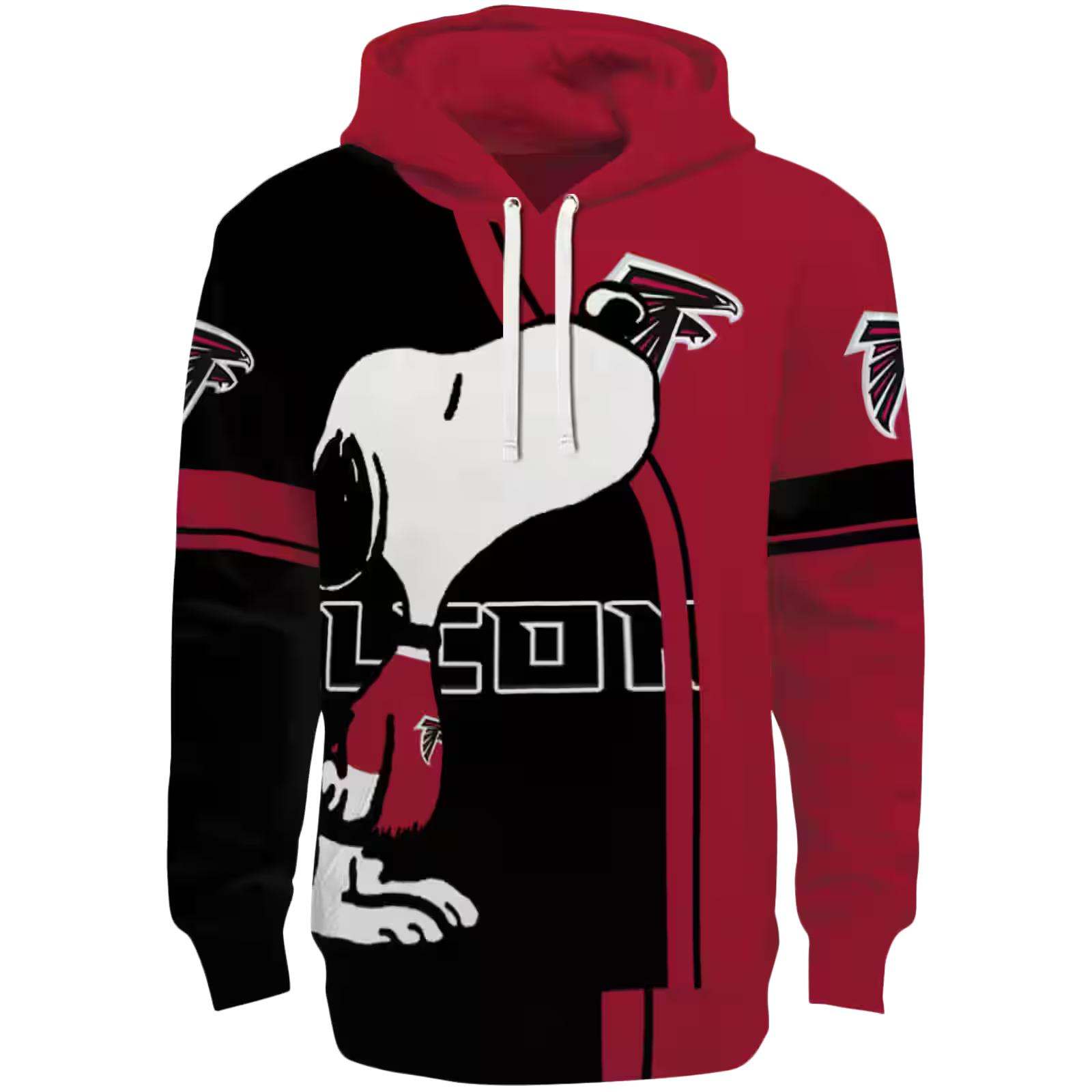 Atlanta Falcons Playful Snoopy Red Hoodie